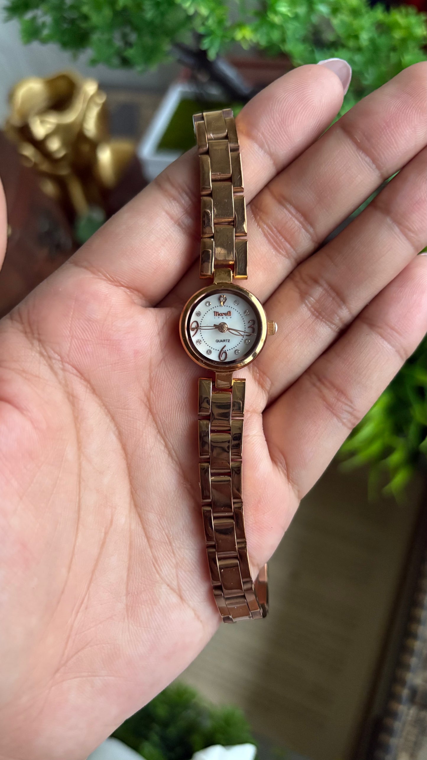 Vintage Marelli Italy Watch in Rose Gold Tone