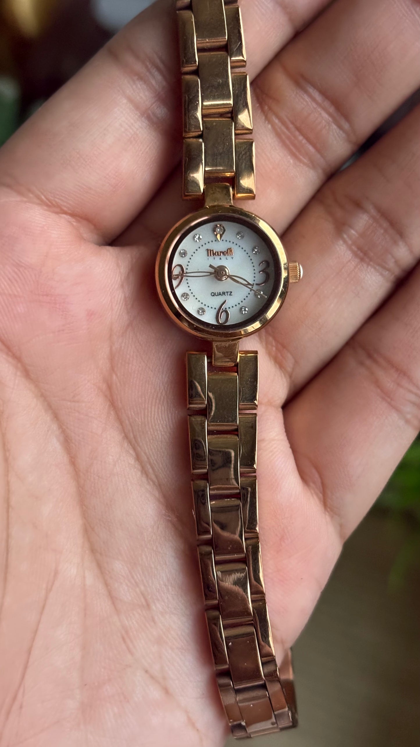 Vintage Marelli Italy Watch in Rose Gold Tone