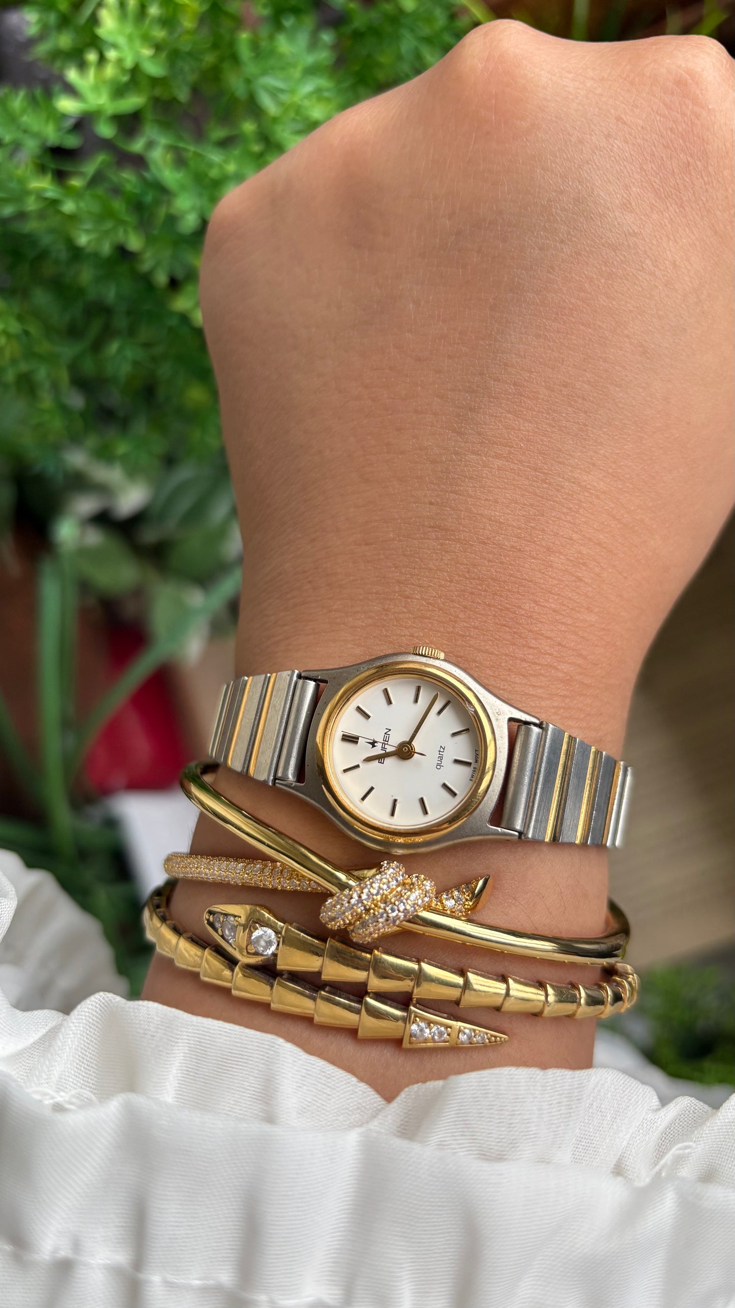 Vintage Buren Swiss Watch in Two-Tone