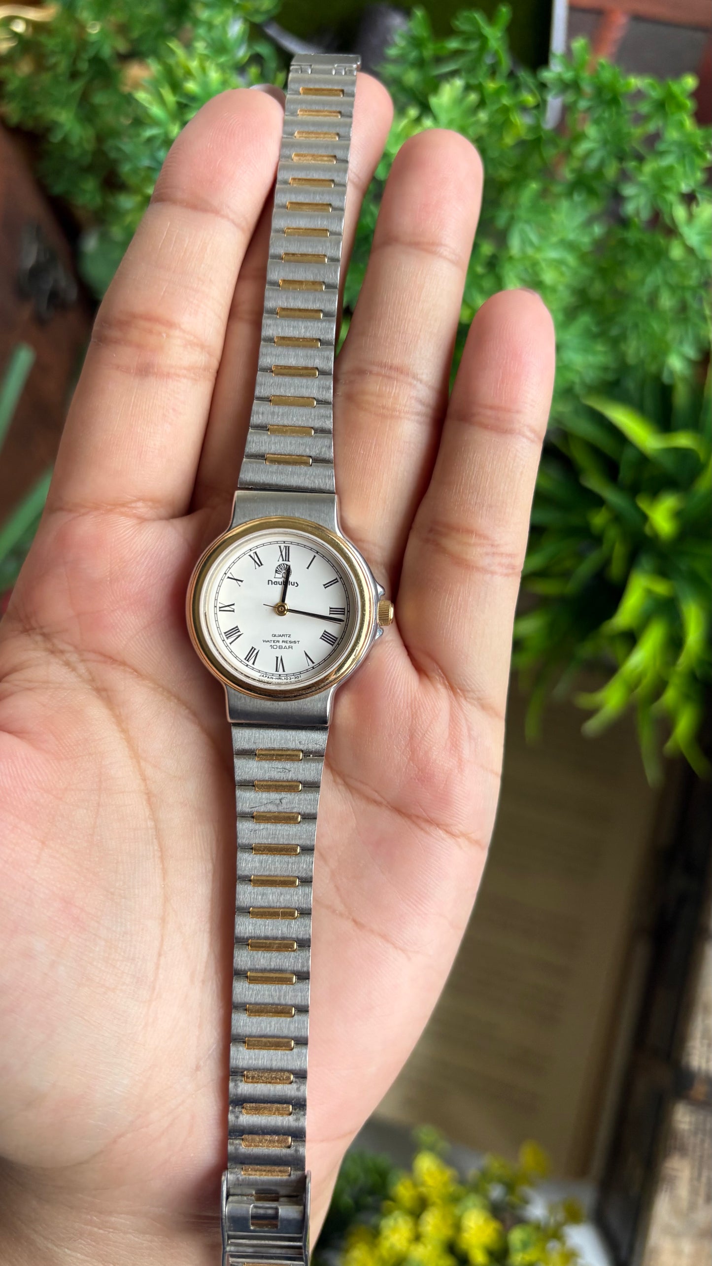 Vintage Nautilus Watch in Two-Tone Roman Dial