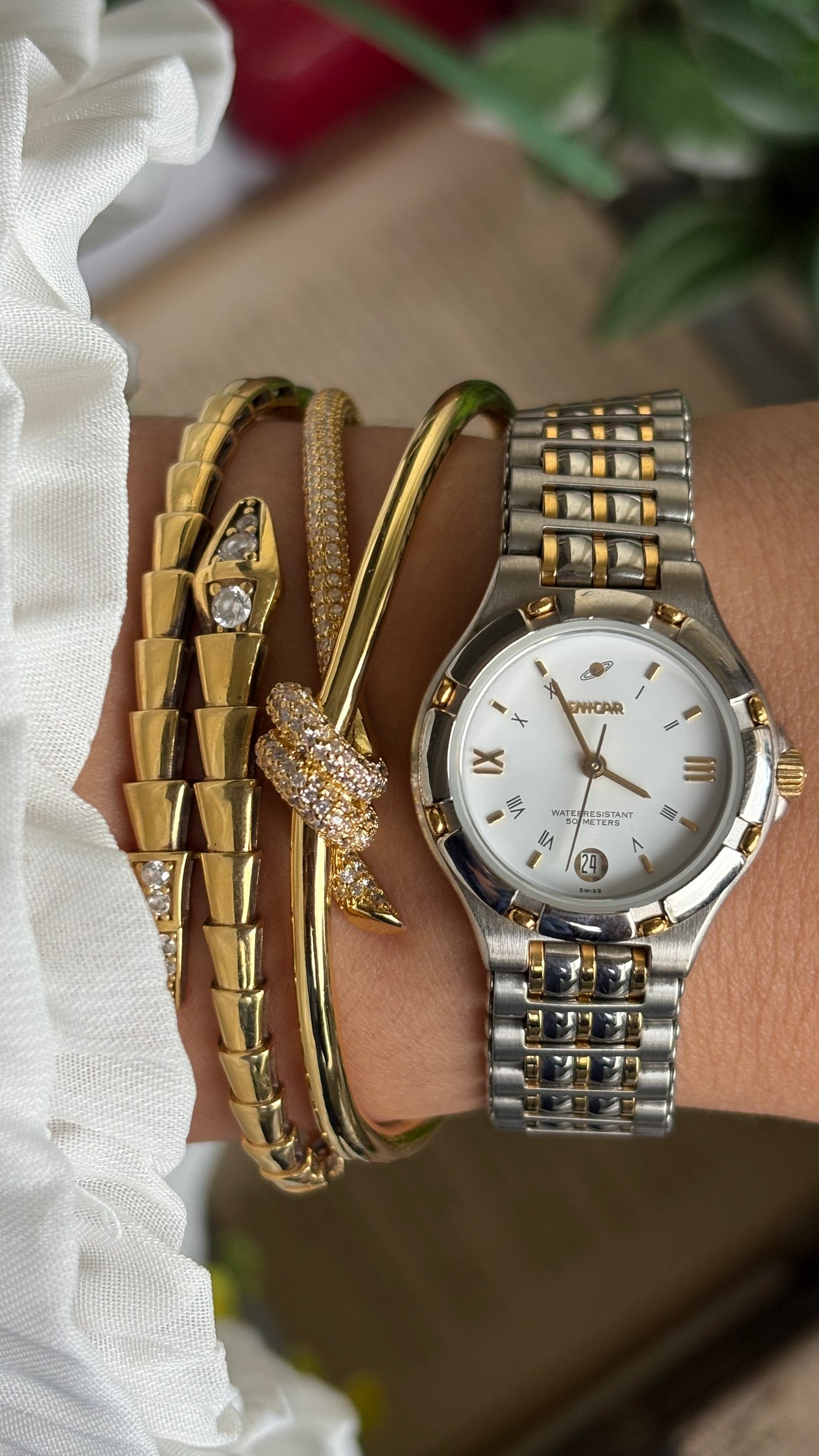 Vintage Enicar Swiss Watch in Two-Tone