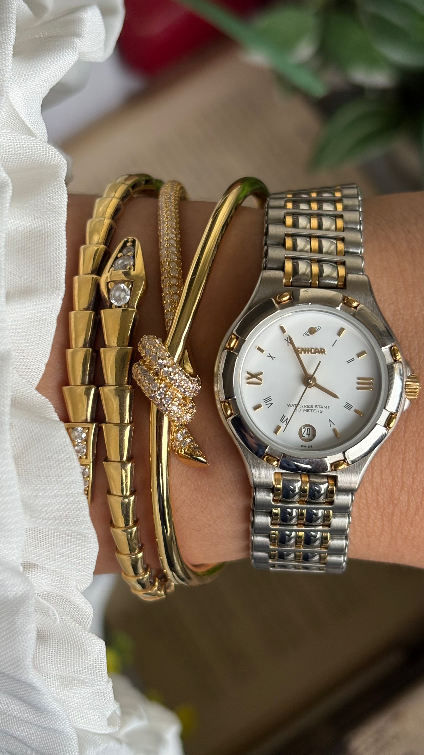 Vintage Enicar Swiss Watch in Two-Tone