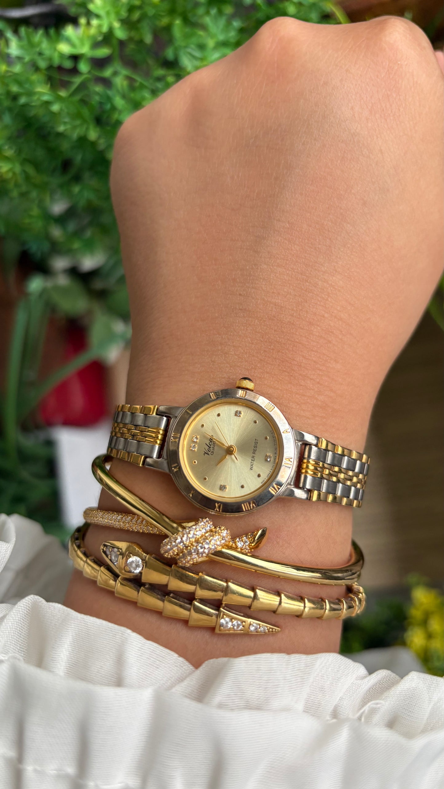Vintage Volcas Watch in Two-Tone Roman Bezel