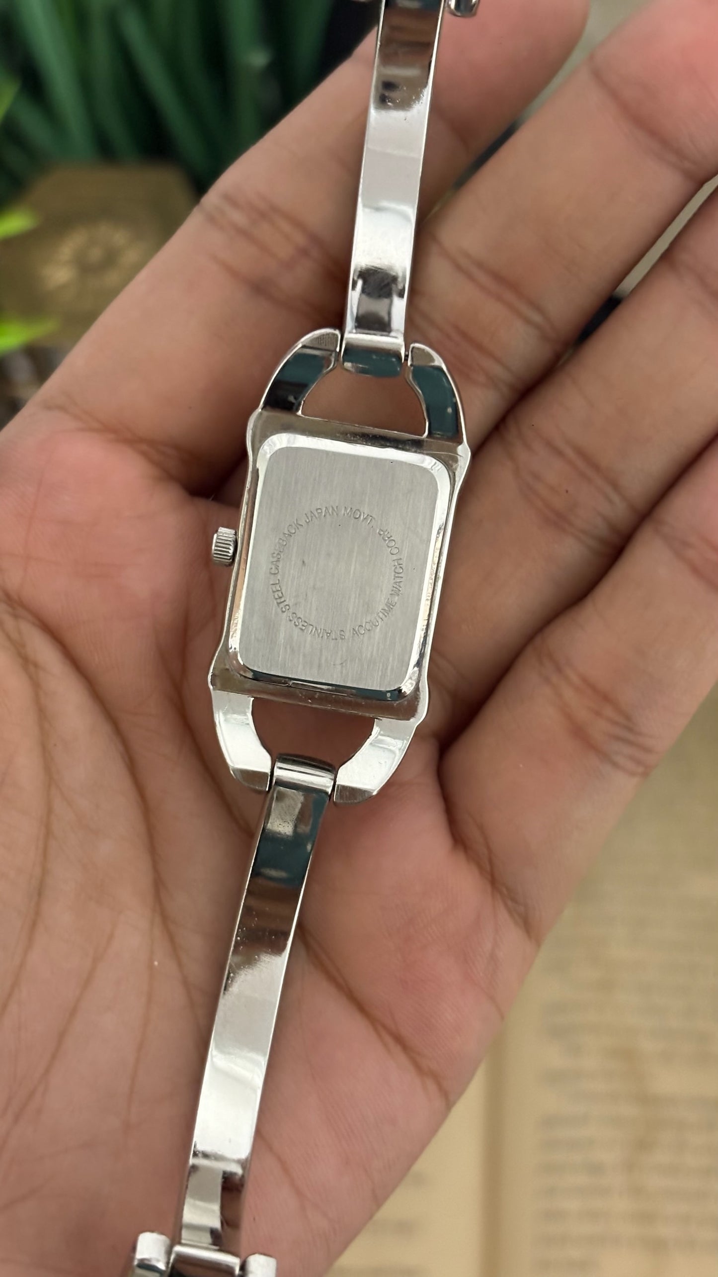 Vintage Kessaris Stirrup Lug Tank Watch in Silver Tone Deep Blue Dial Quartz