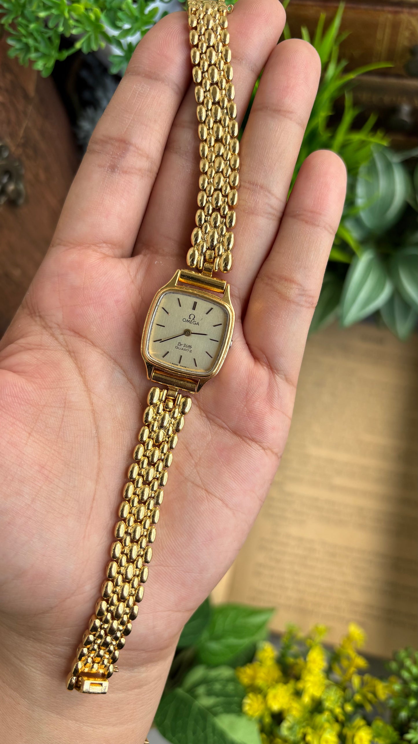 Vintage Omega De Ville Swiss Watch in Gold Tone
