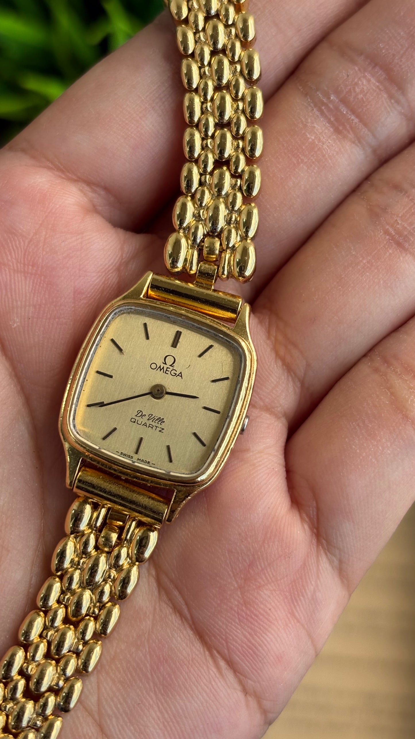 Vintage Omega De Ville Swiss Watch in Gold Tone