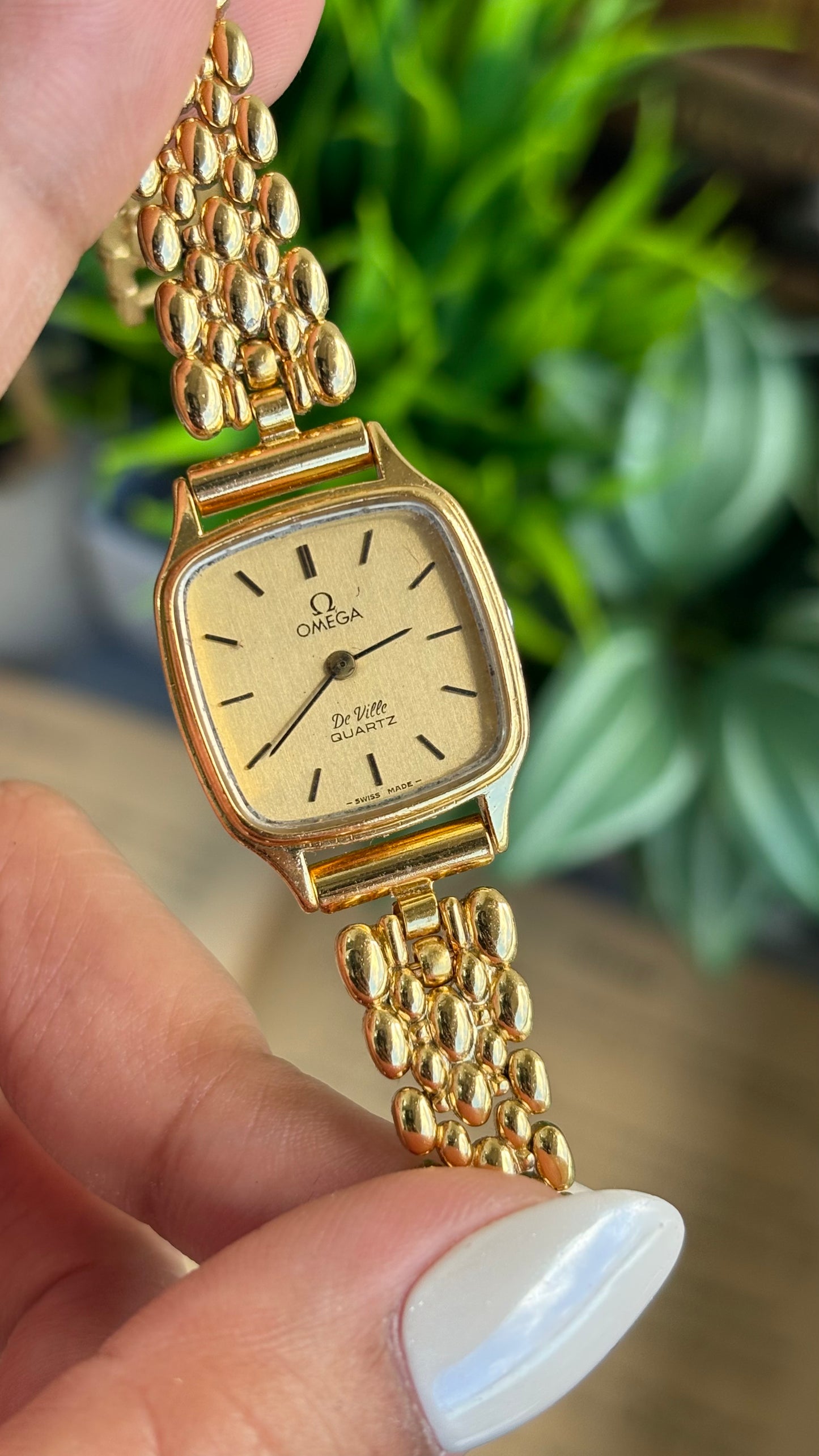 Vintage Omega De Ville Swiss Watch in Gold Tone