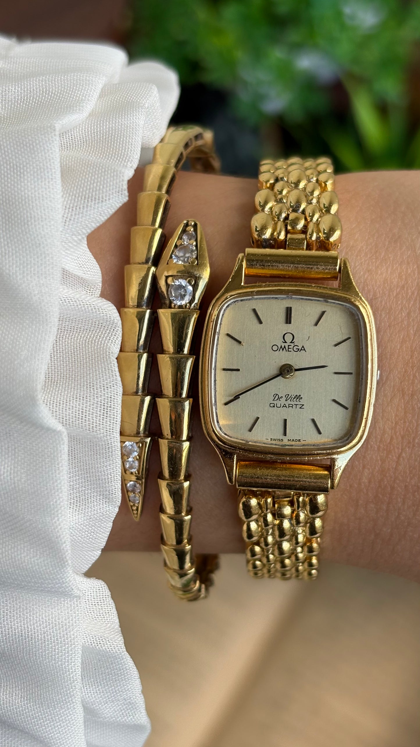 Vintage Omega De Ville Swiss Watch in Gold Tone