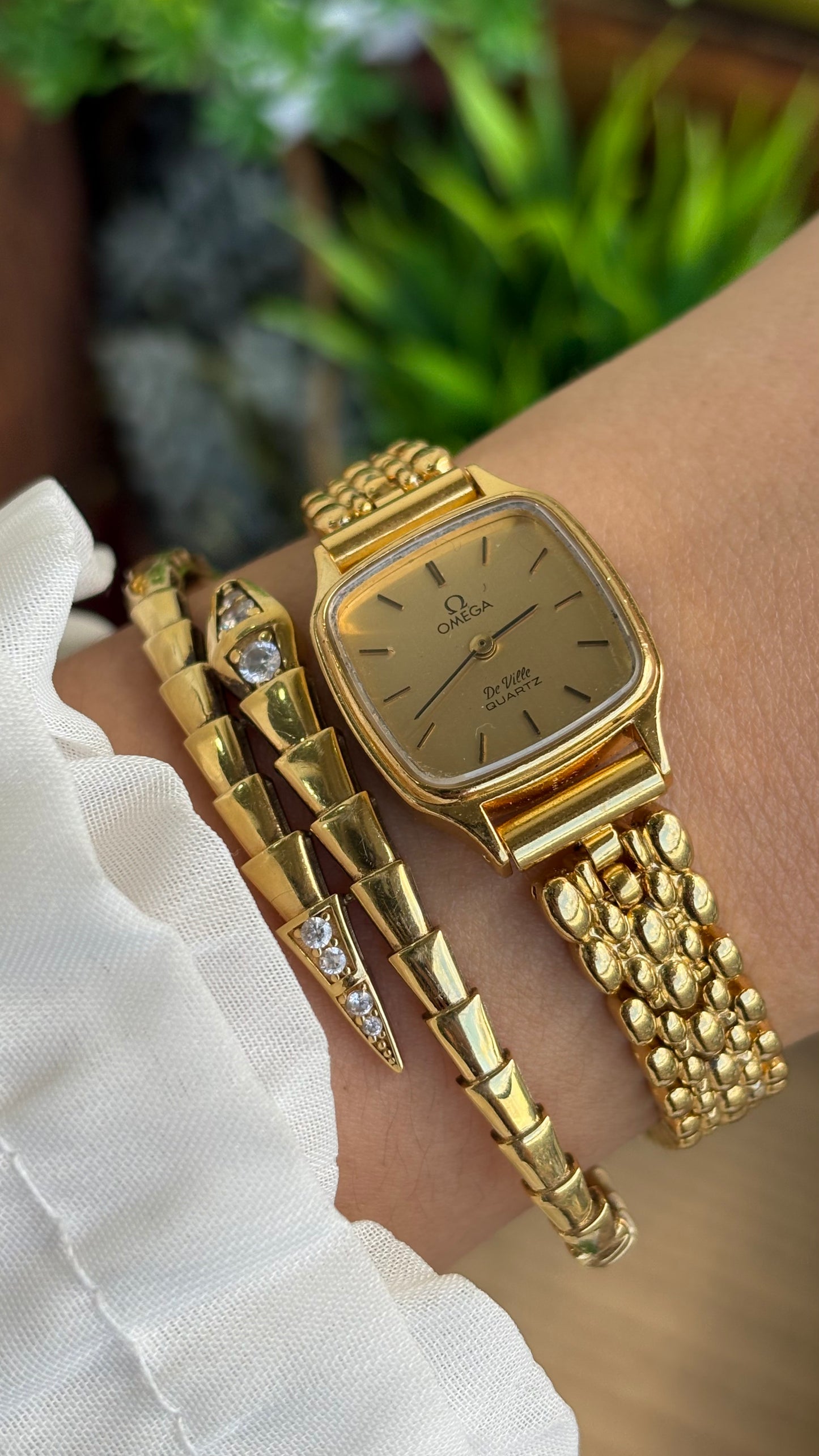 Vintage Omega De Ville Swiss Watch in Gold Tone