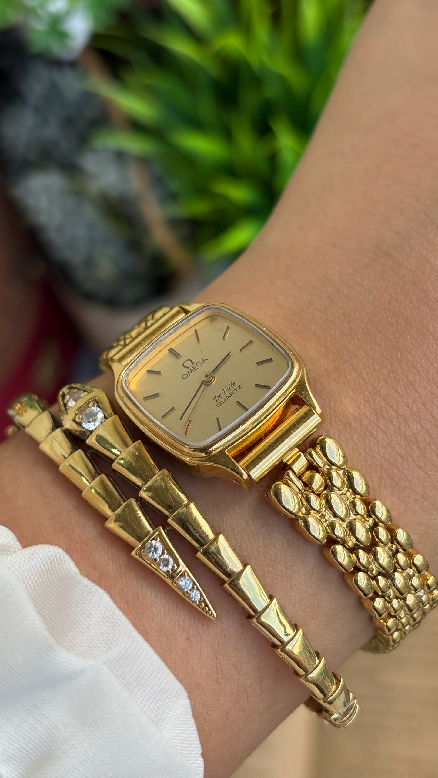 Vintage Omega De Ville Swiss Watch in Gold Tone