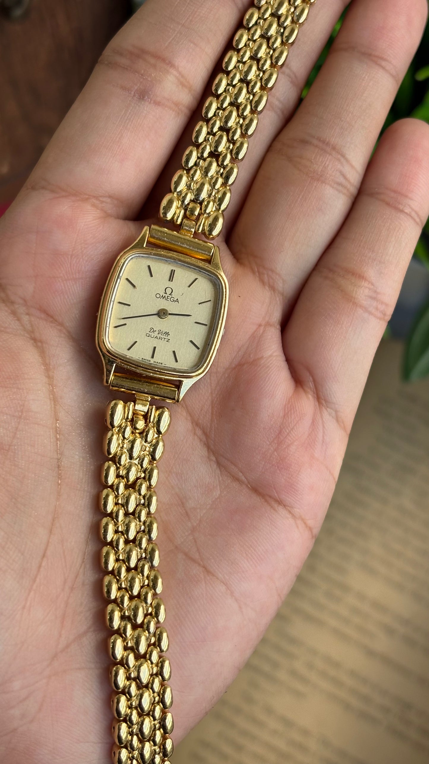 Vintage Omega De Ville Swiss Watch in Gold Tone