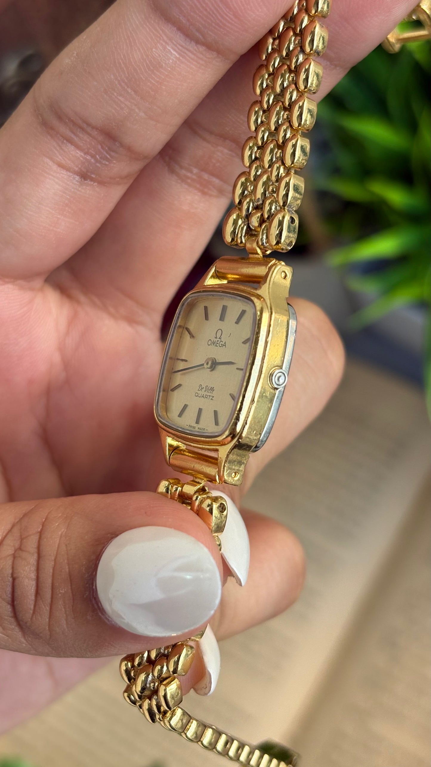 Vintage Omega De Ville Swiss Watch in Gold Tone
