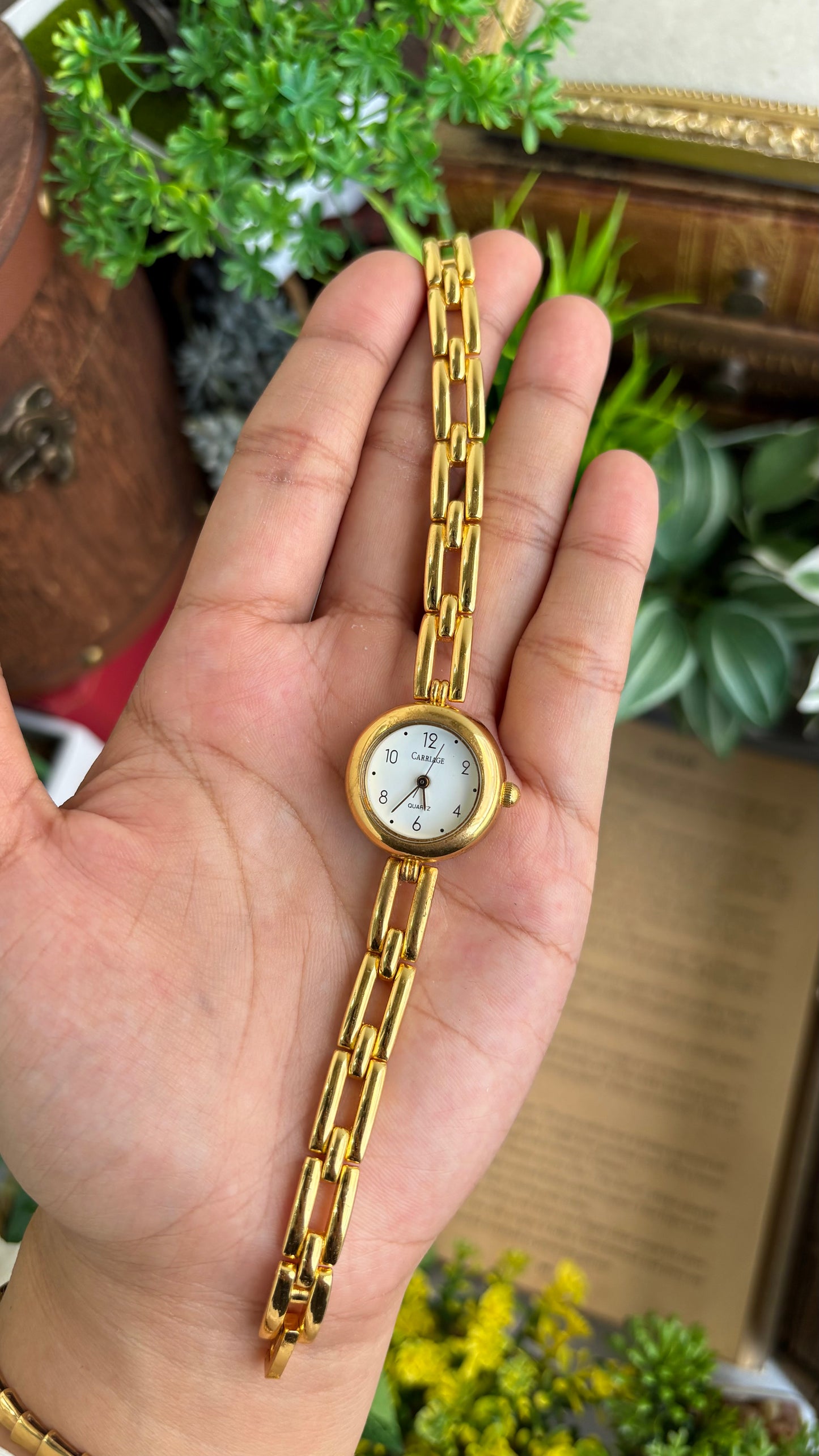 Vintage Carriage by Timex Watch in Gold Tone