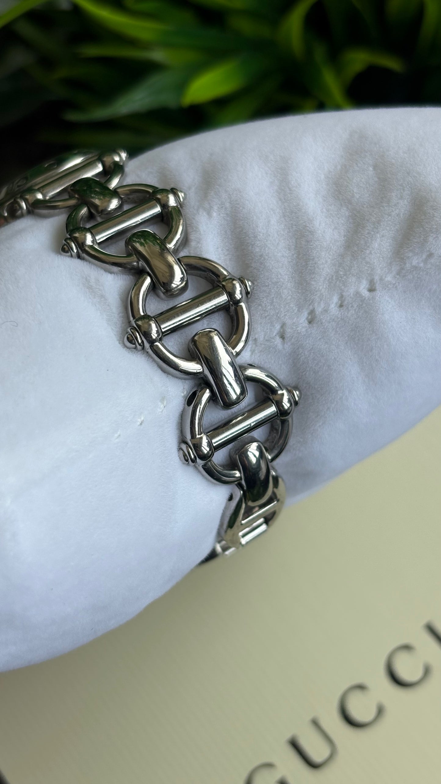 Vintage Gucci 6400L Classic Horsebit Watch in Silver Tone