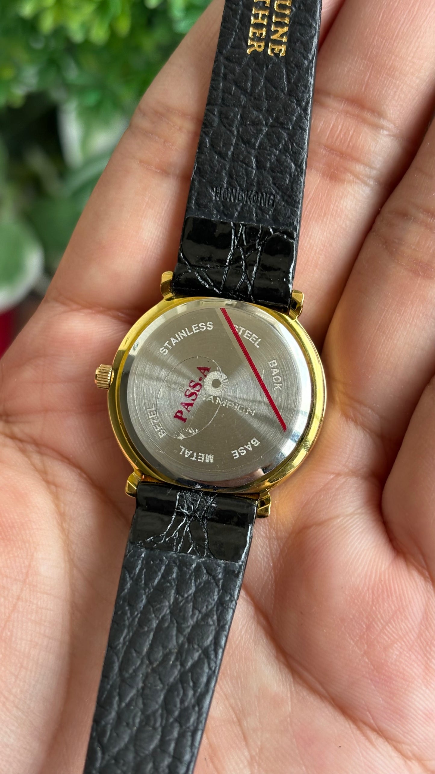 Vintage J.B. Champion Watch in Black Leather Strap
