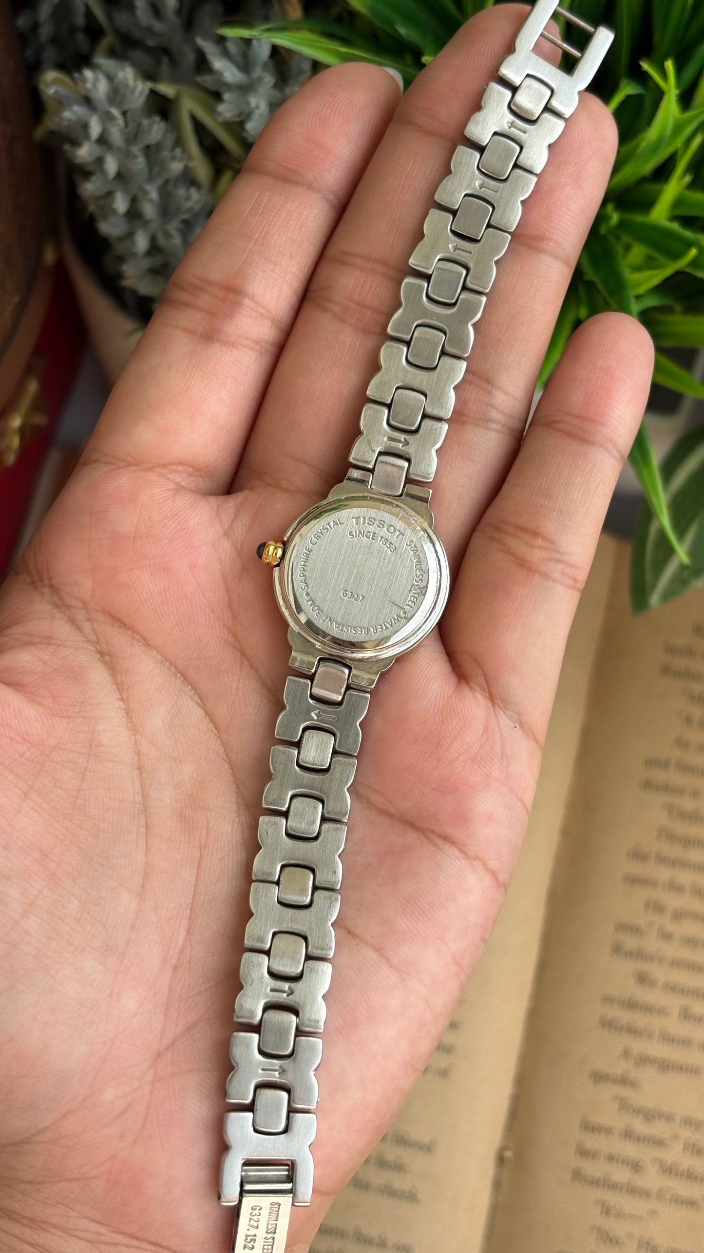Vintage Tissot Swiss Watch in Two-Tone Sapphire Crown and Crystal