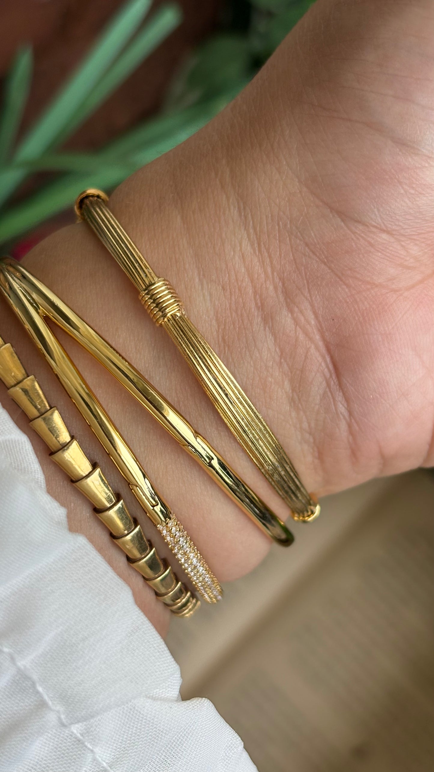 Vintage Rhapsody Royale Bangle Watch in Gold Tone