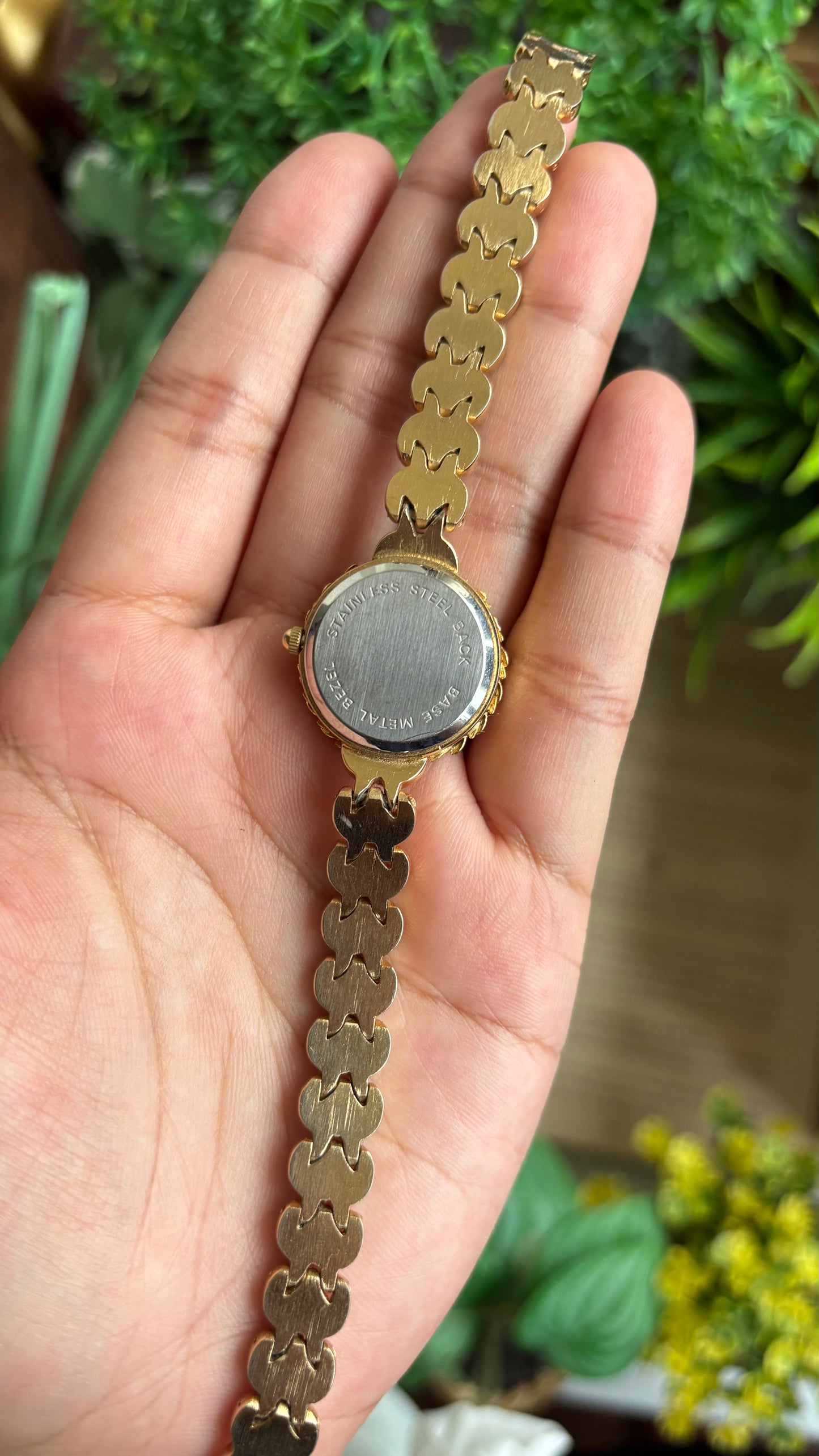Vintage SHI-VAS Greek Goddess Crown Watch in Gold Tone