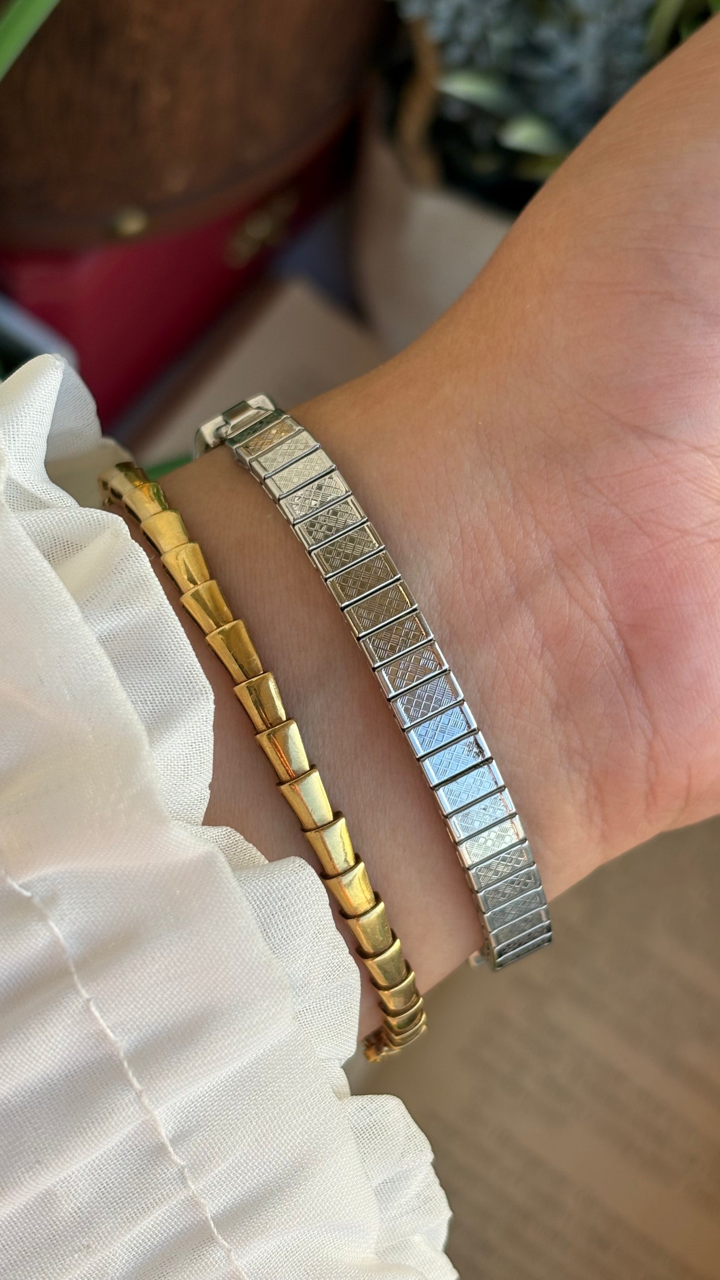 Coquette Vintage Kathy Ireland Watch in Two-Tone Pearl Dial Heart Straps