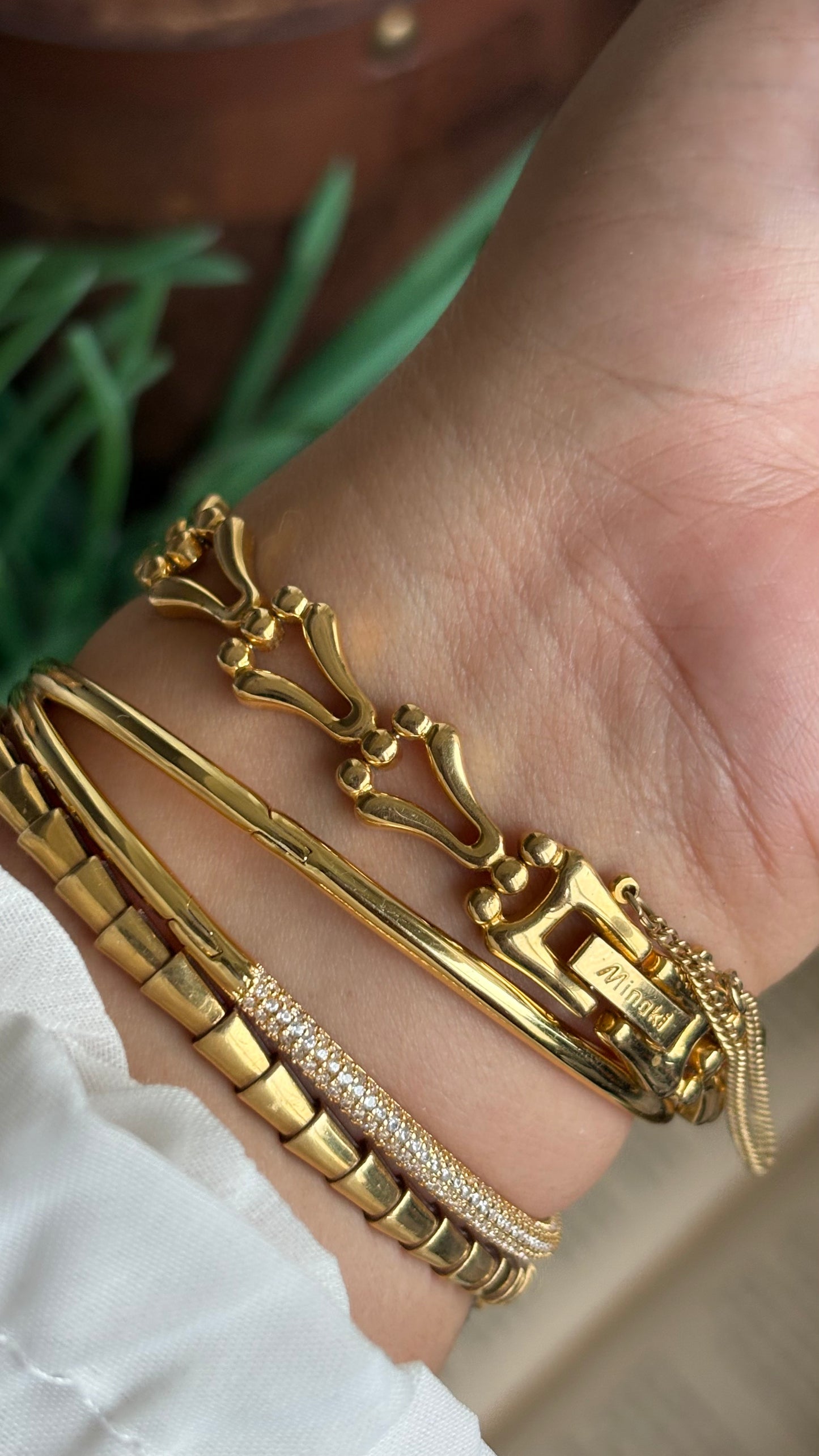 Vintage Minaki Bracelet Watch in Gold Tone