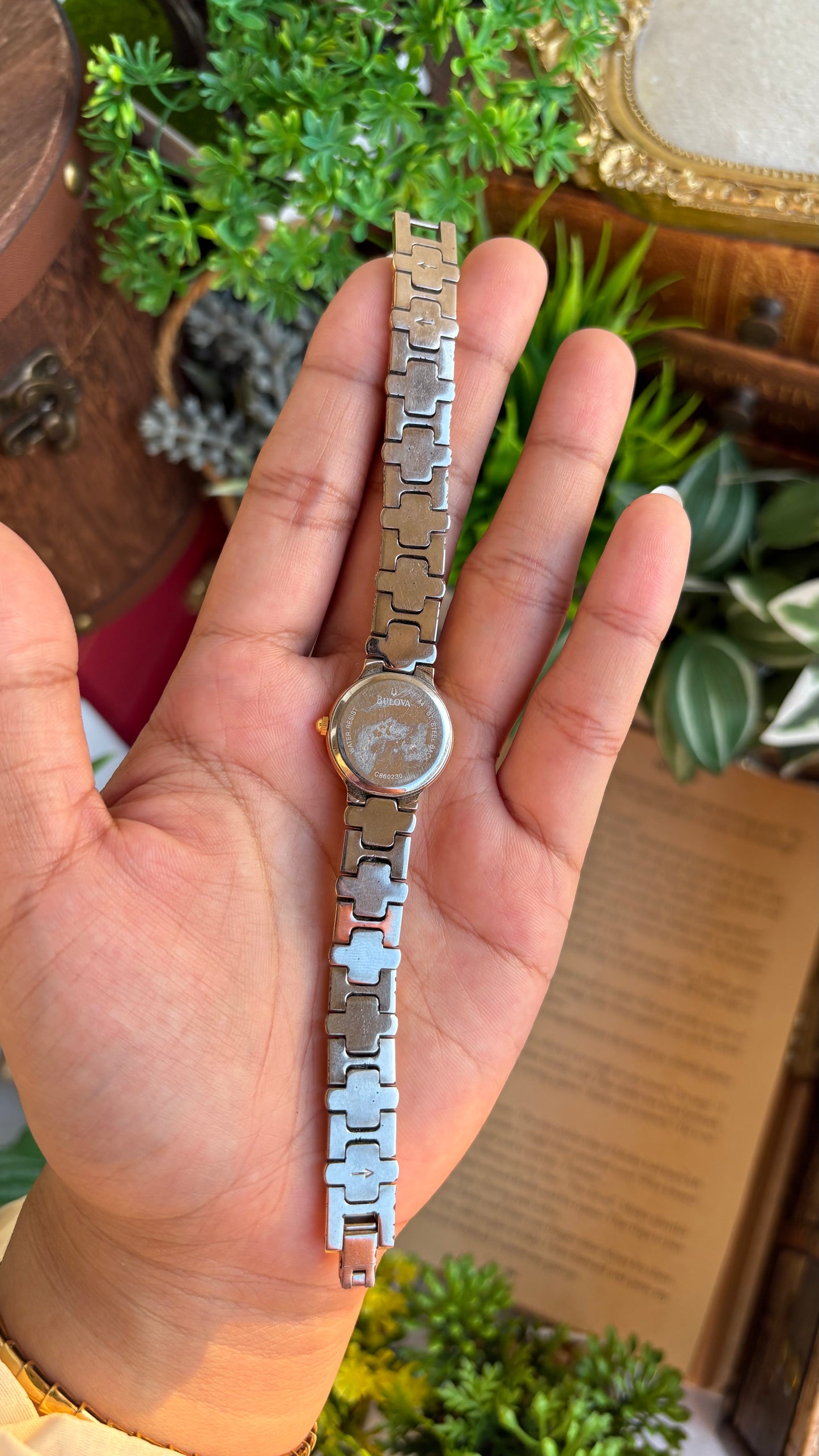 Rare Vintage Bulova Watch in Two-Tone Glittery Dial