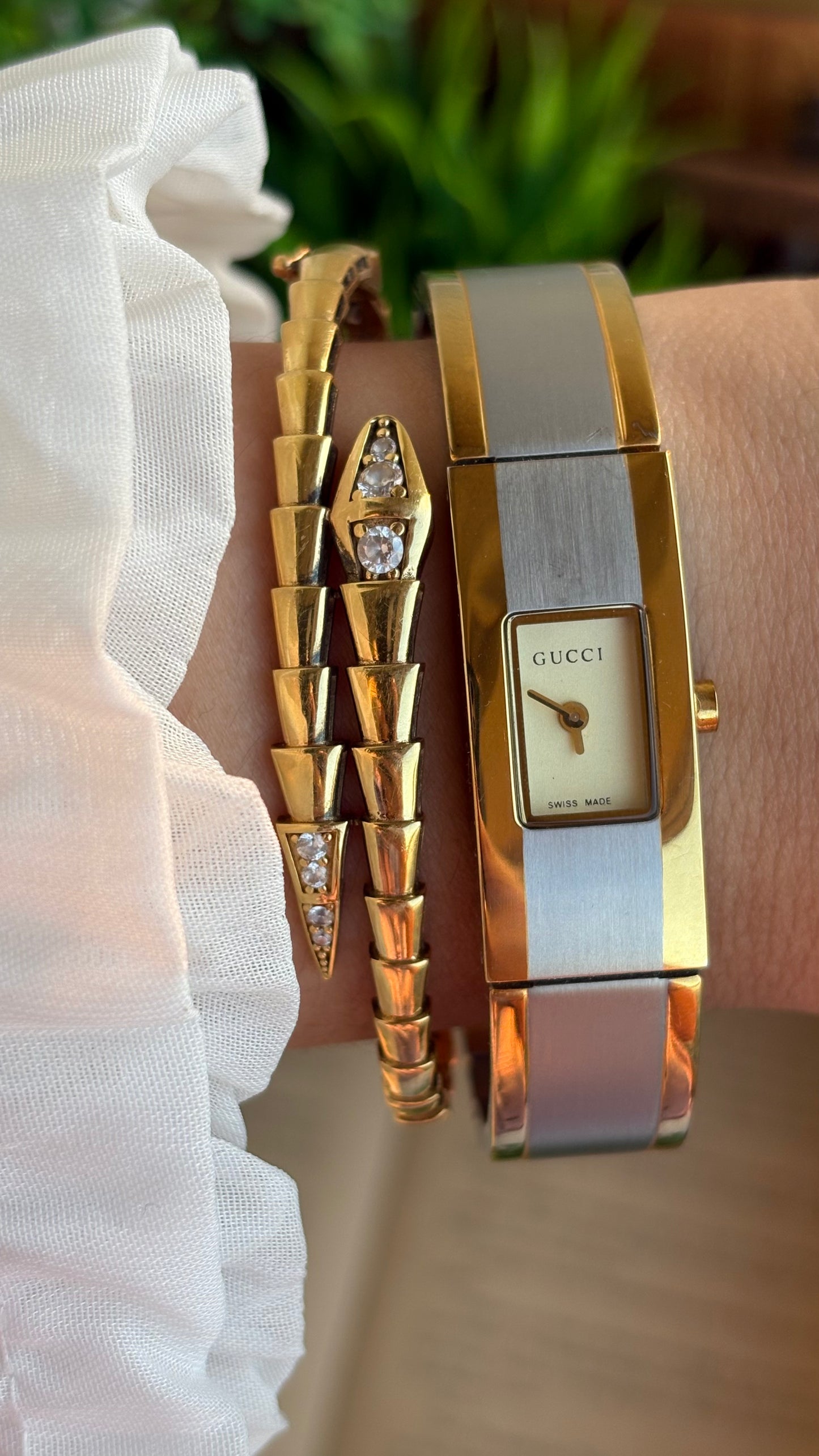 Vintage Gucci 2200L Swiss Watch in Two-Tone