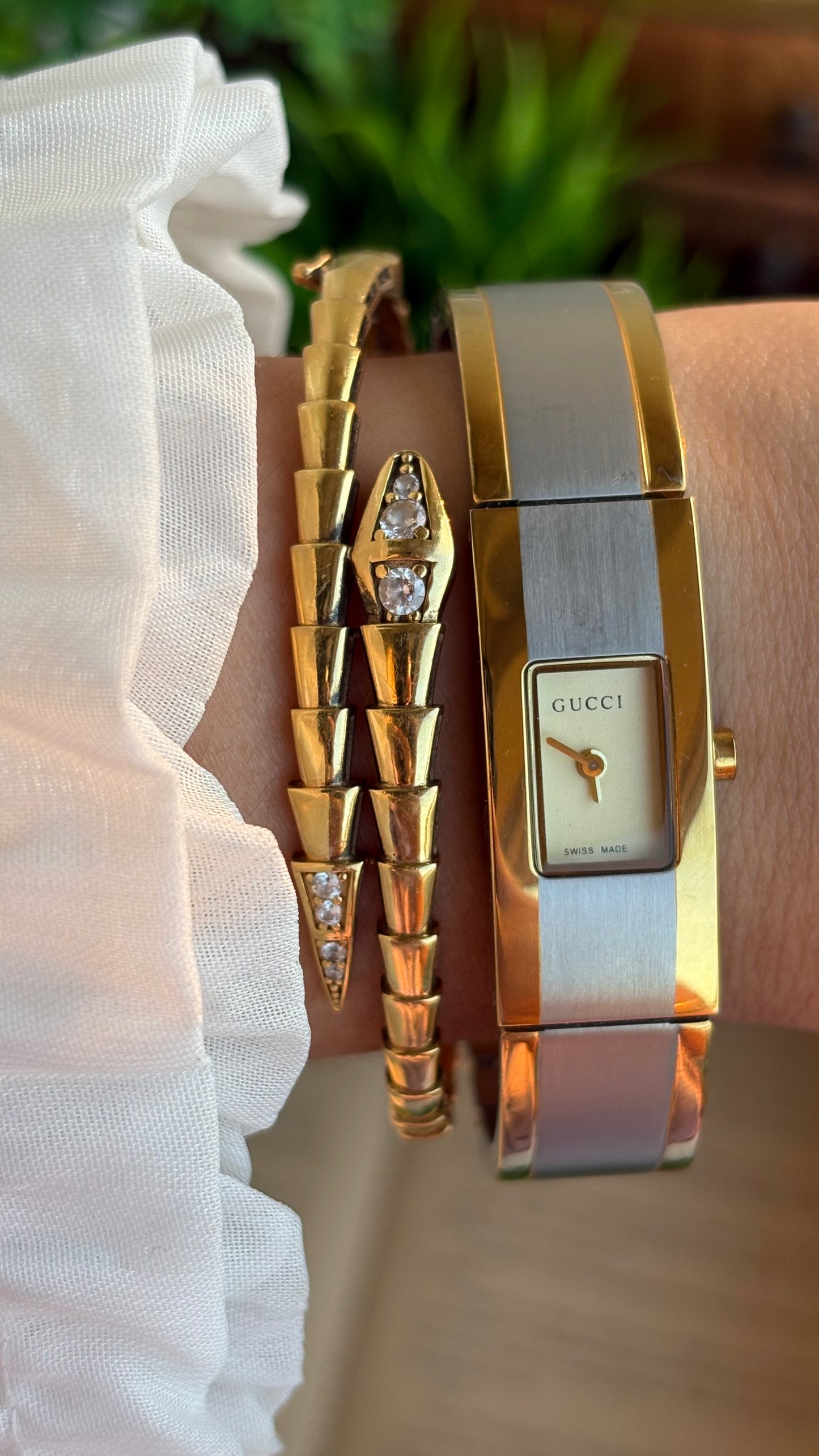 Vintage Gucci 2200L Swiss Watch in Two-Tone