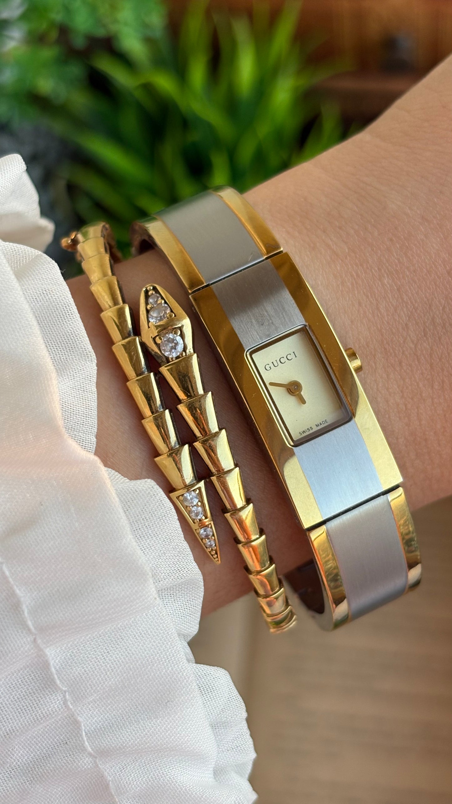 Vintage Gucci 2200L Swiss Watch in Two-Tone