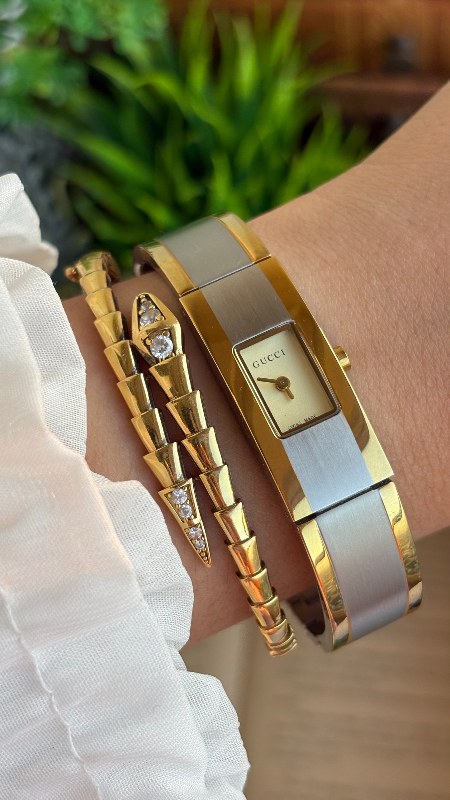 Vintage Gucci 2200L Swiss Watch in Two-Tone