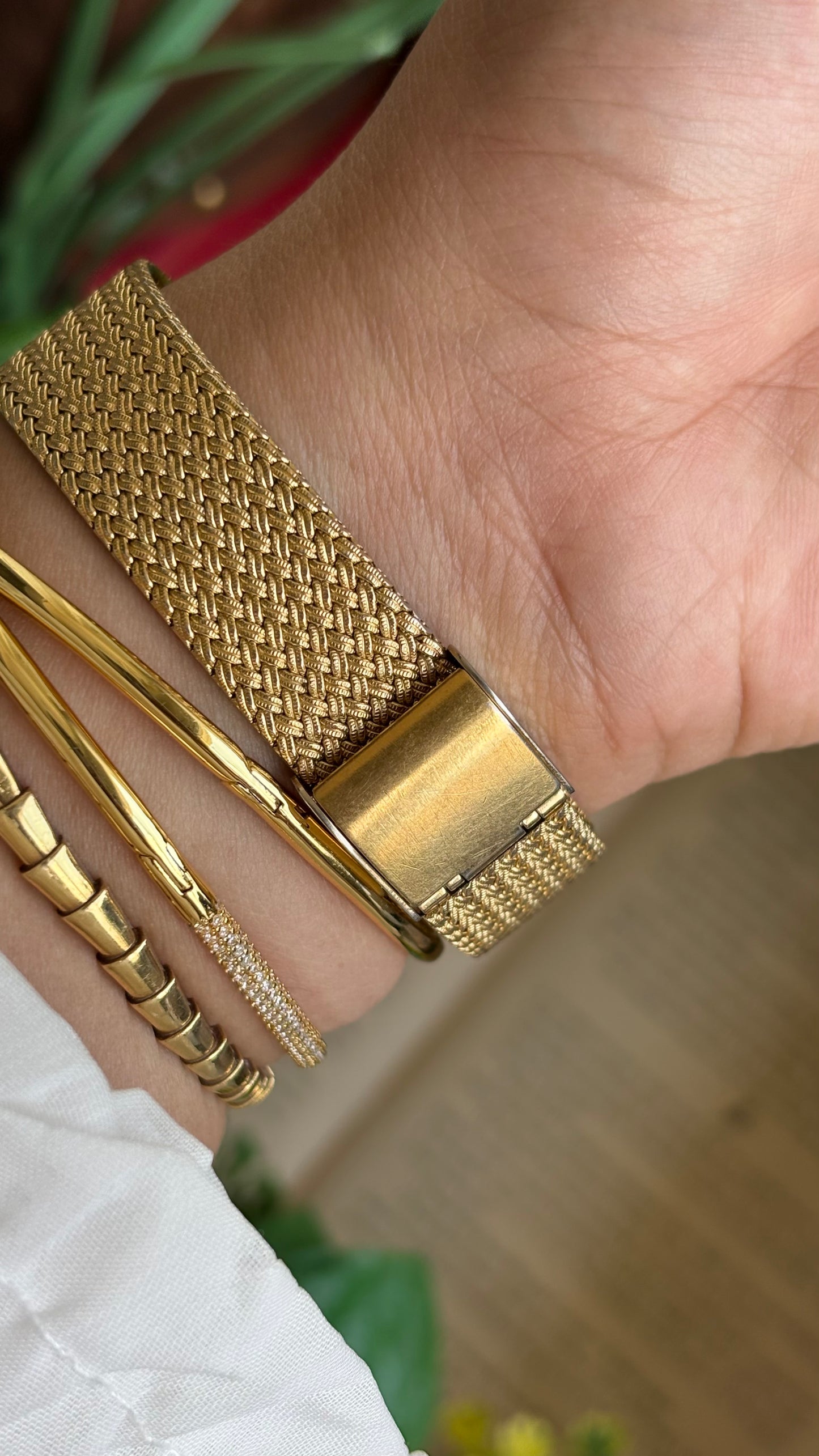 Vintage Delvina Swiss Watch in Gold Tone