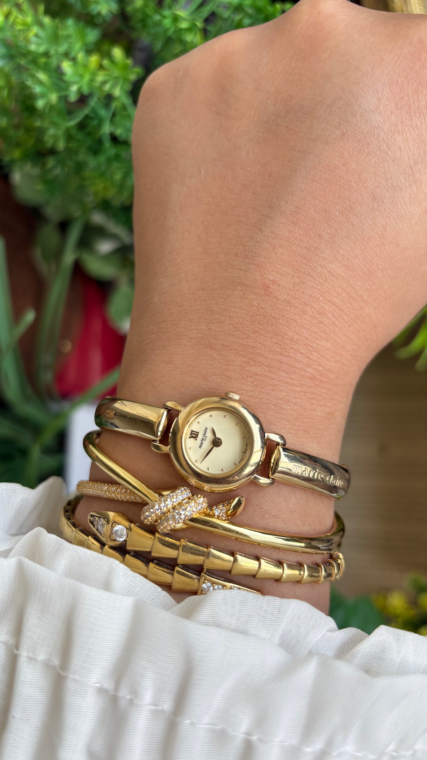 Vintage Marie Claire Watch in Gold Tone