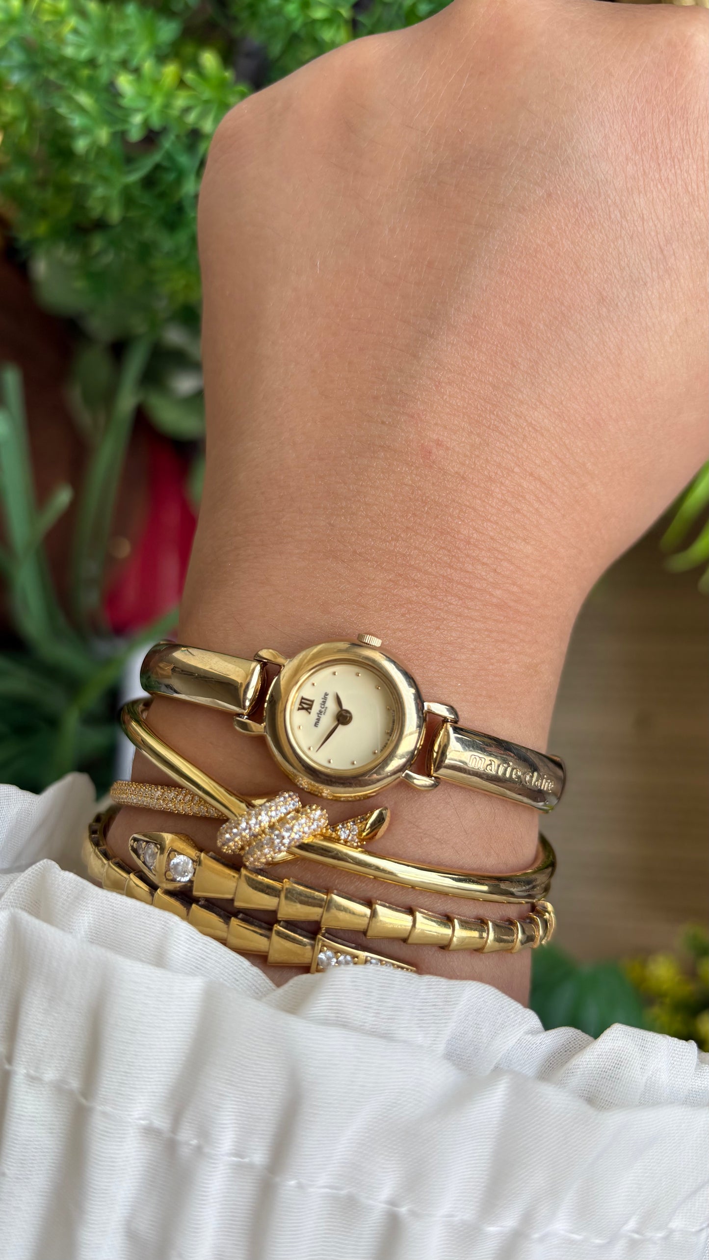 Vintage Marie Claire Watch in Gold Tone
