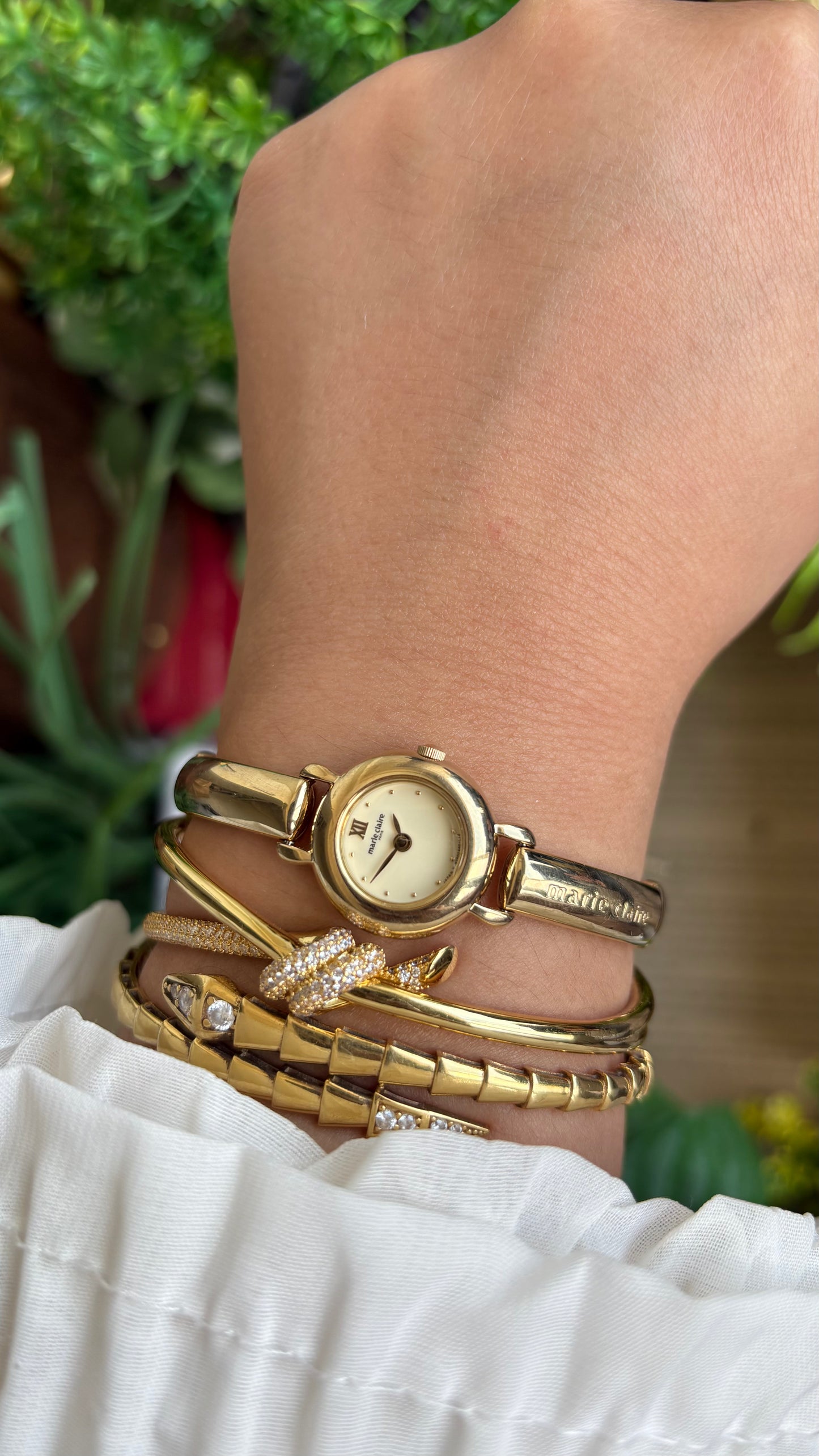 Vintage Marie Claire Watch in Gold Tone