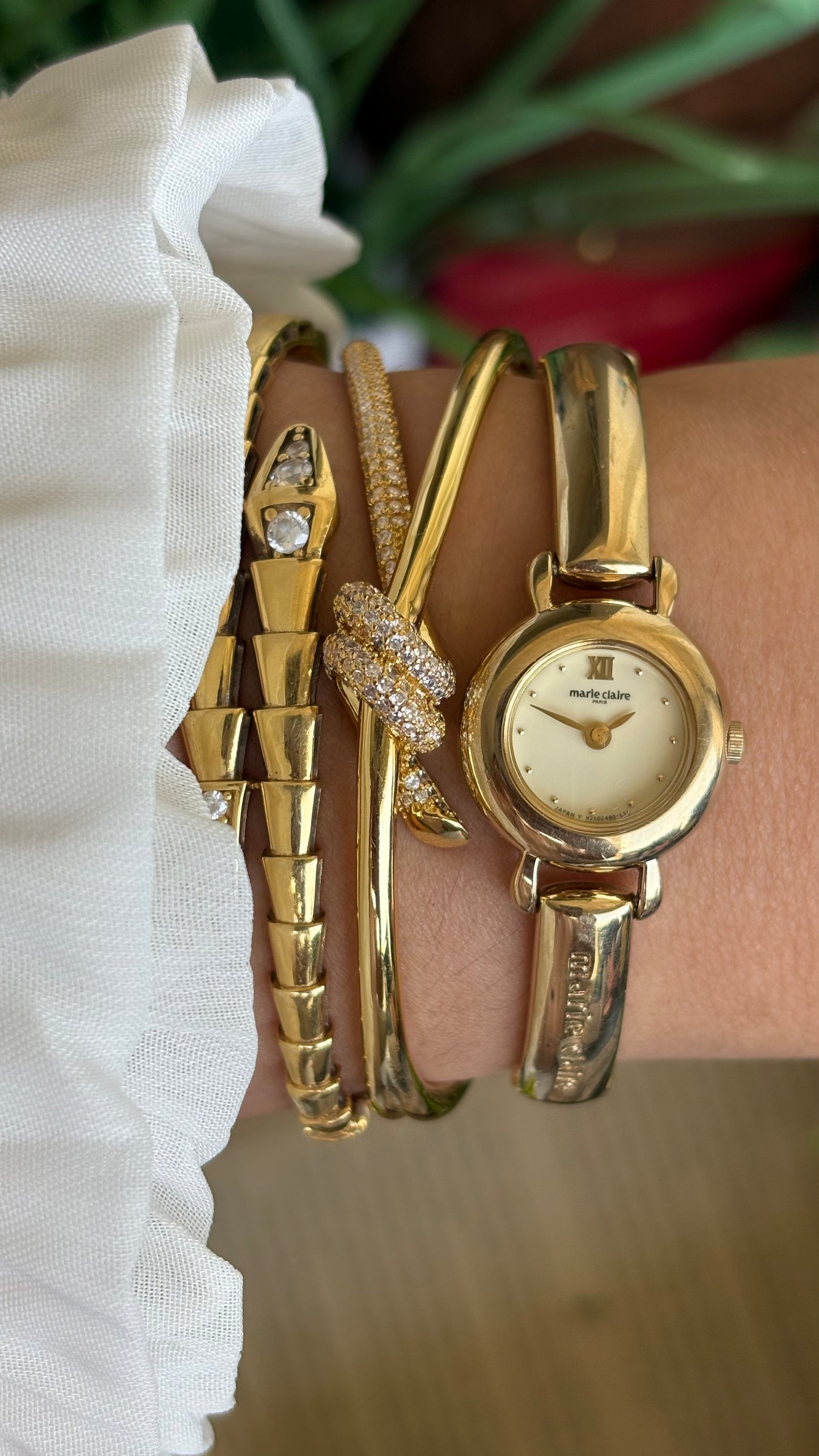 Vintage Marie Claire Watch in Gold Tone