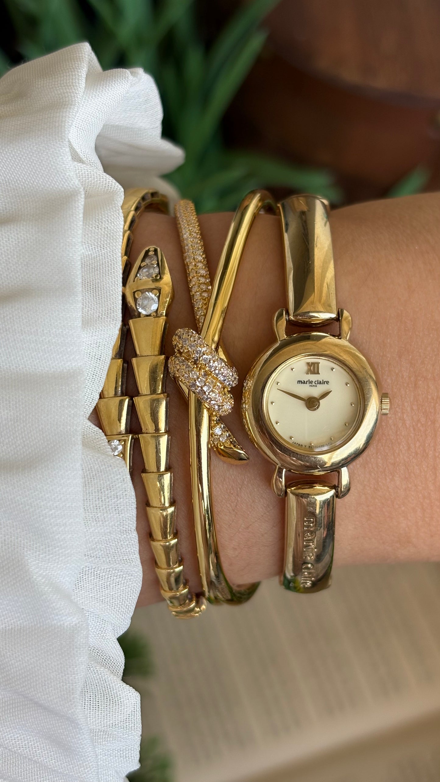 Vintage Marie Claire Watch in Gold Tone