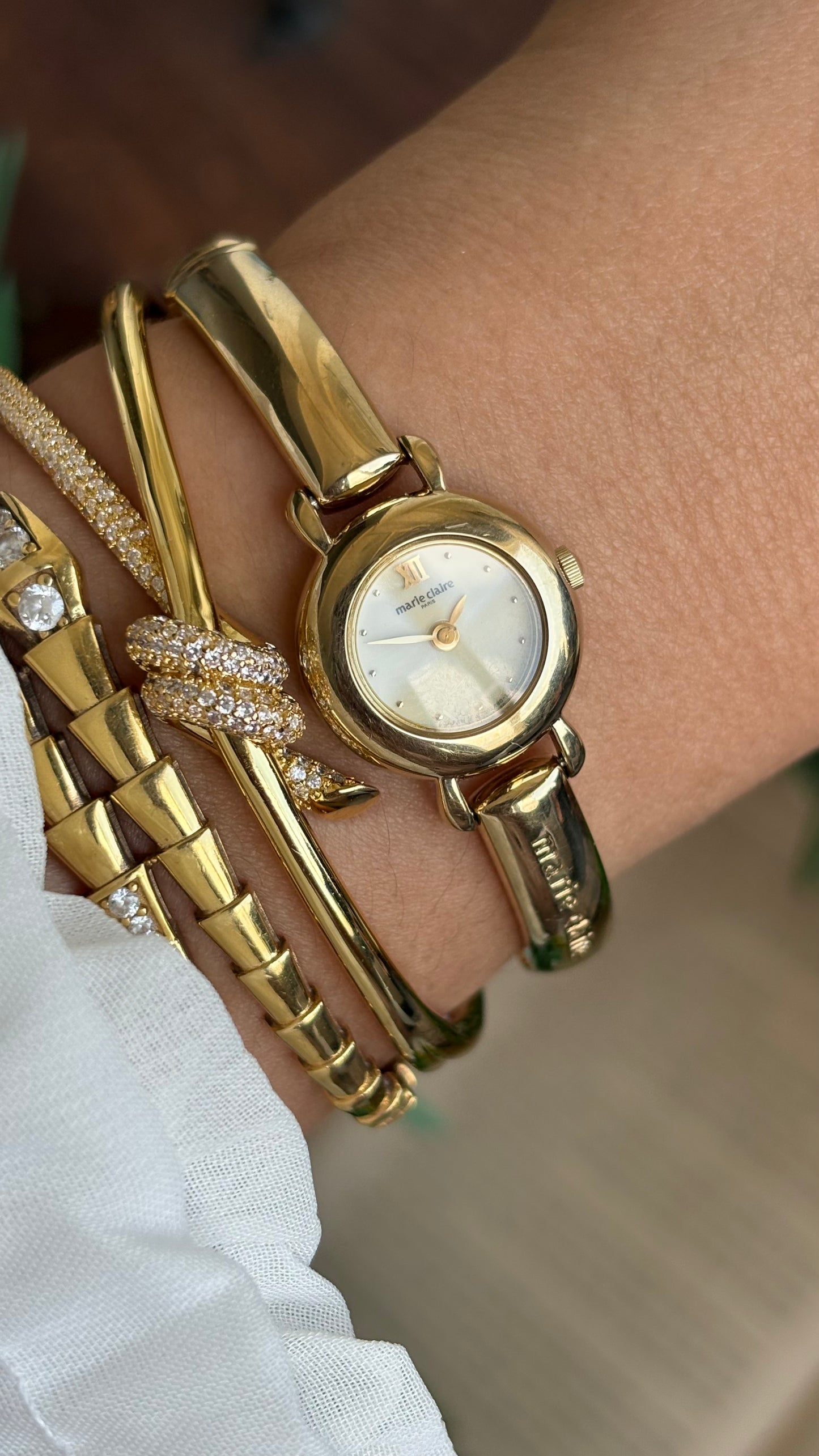 Vintage Marie Claire Watch in Gold Tone