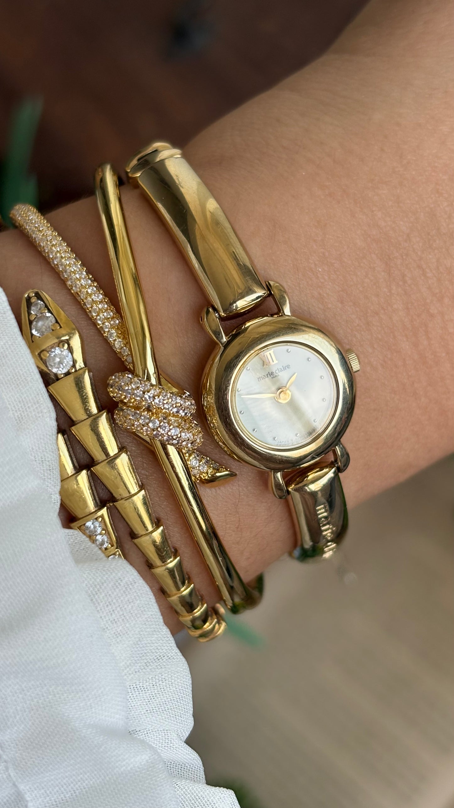 Vintage Marie Claire Watch in Gold Tone