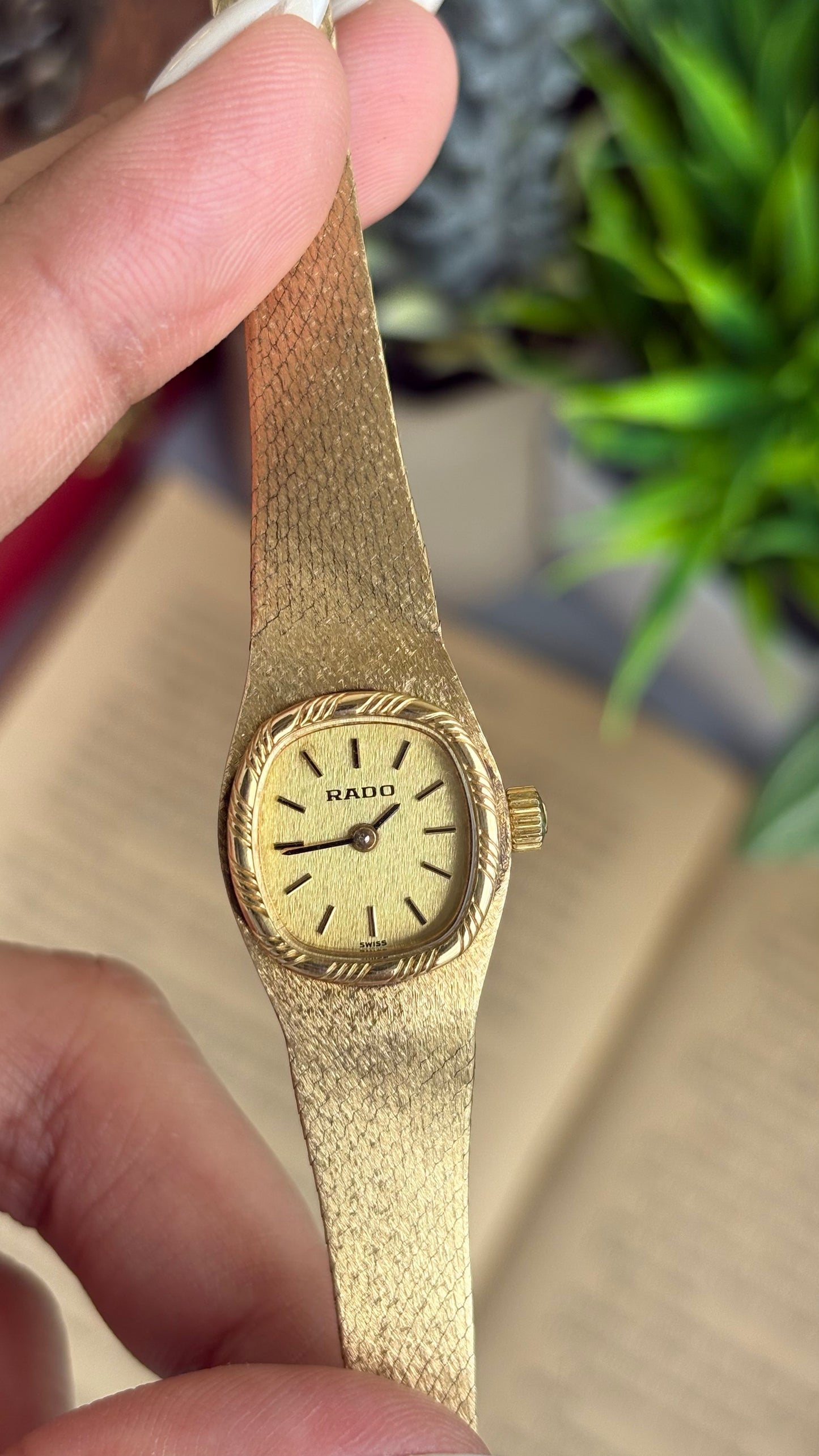 Extremely Rare Vintage RADO Swiss Watch in Gold Tone