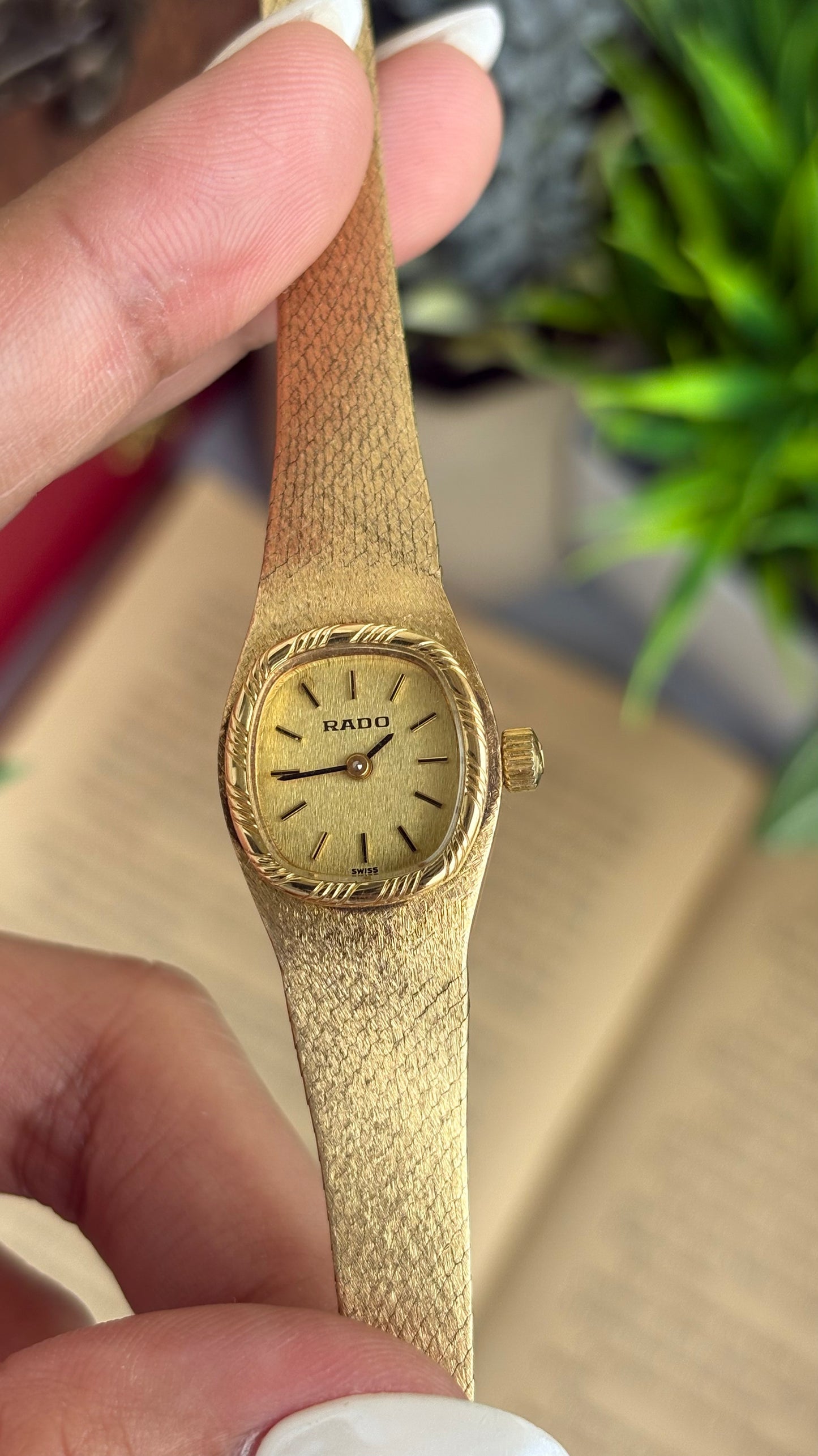 Extremely Rare Vintage RADO Swiss Watch in Gold Tone