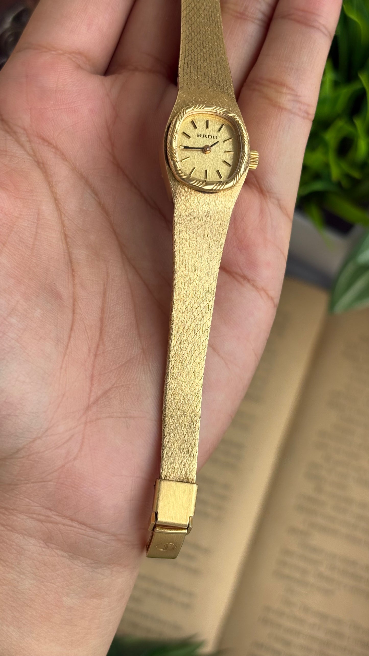 Extremely Rare Vintage RADO Swiss Watch in Gold Tone