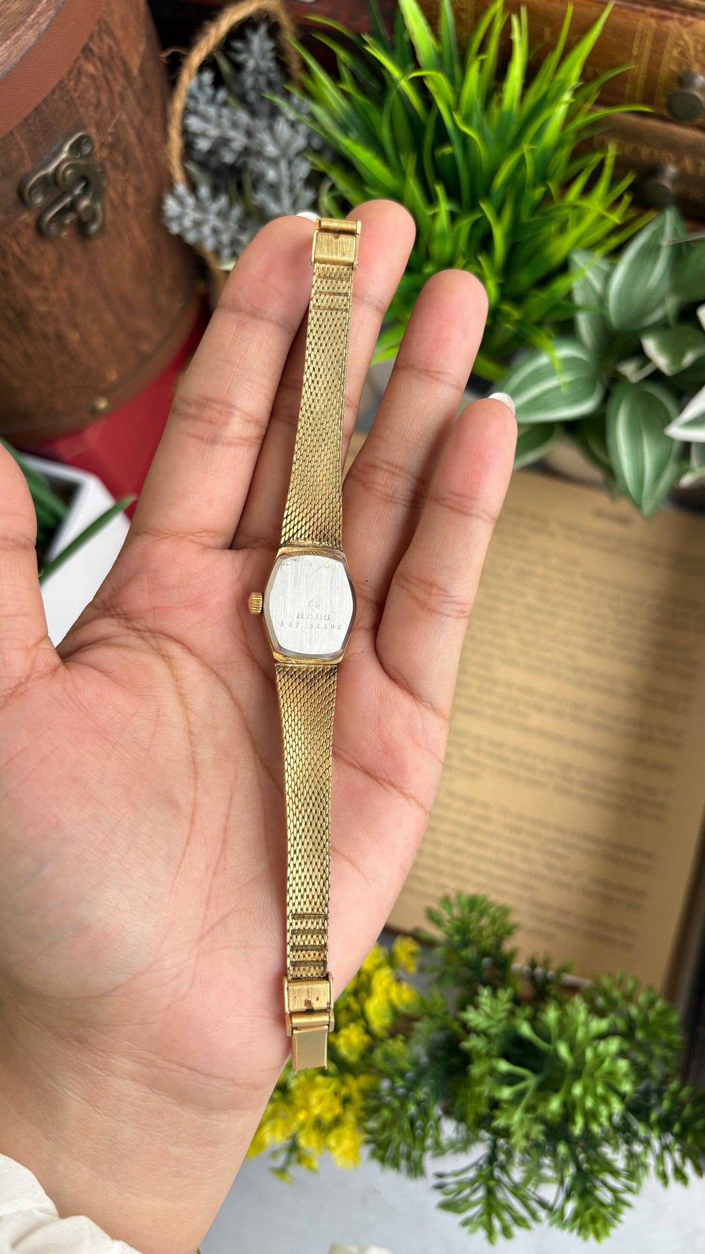 Extremely Rare Vintage RADO Swiss Watch in Gold Tone