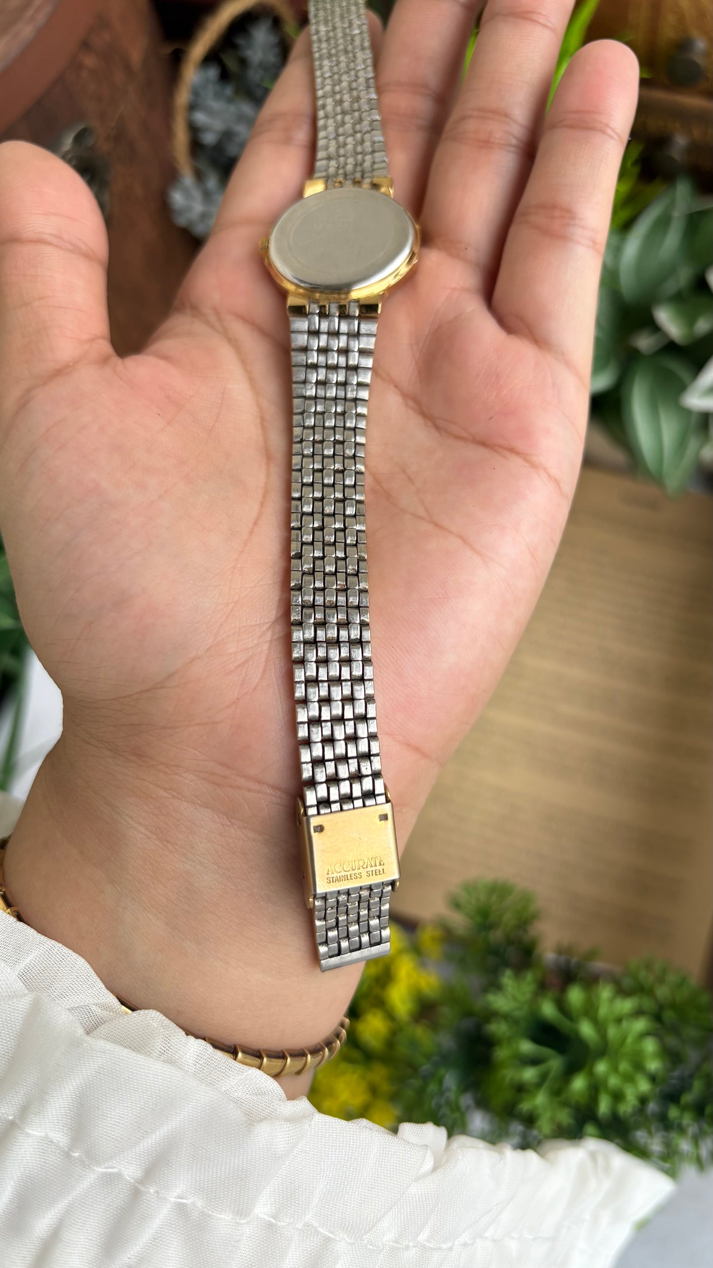 Vintage Accurate Libretto Swiss Watch in Gold Tone with Diamonds