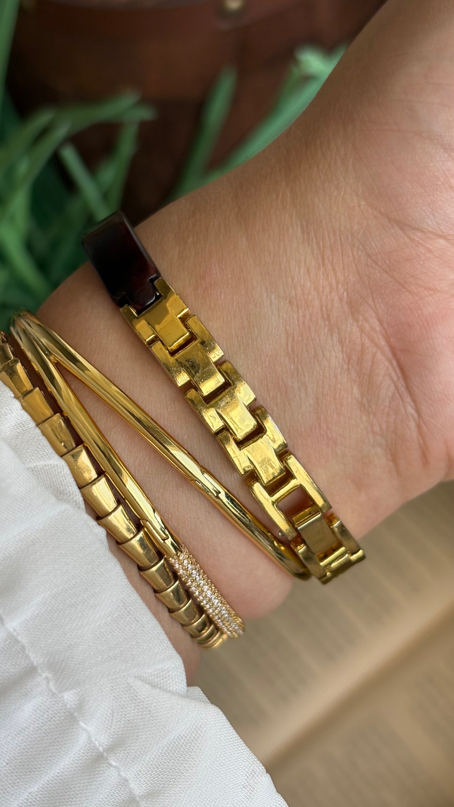 Vintage Novella Tortoise Watch in Gold Tone
