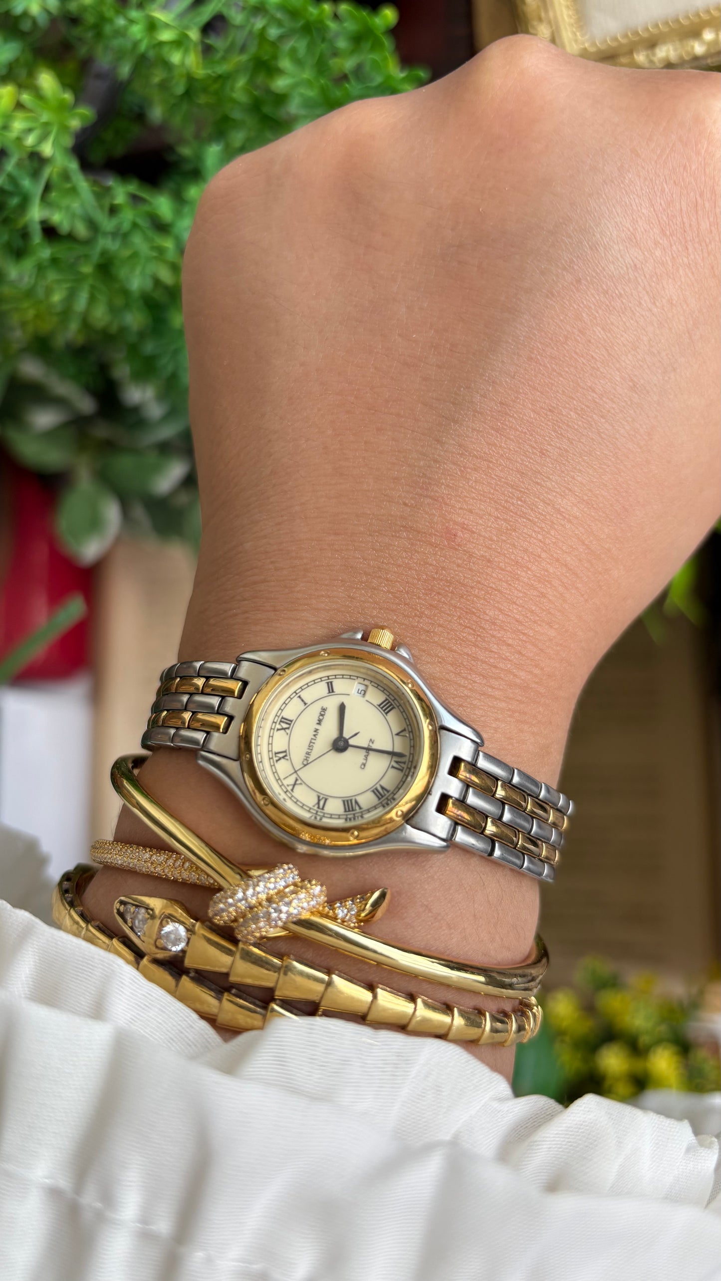 Vintage Christian Mode Watch in Two-Tone