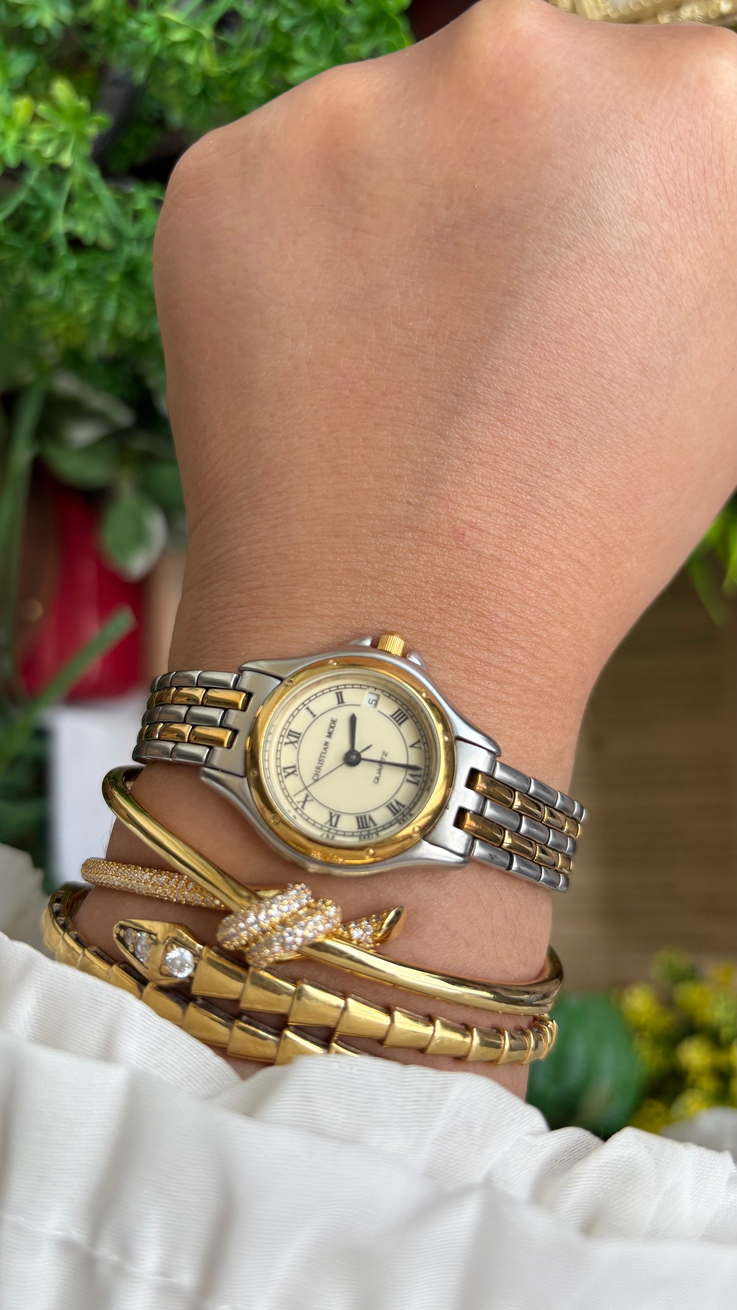 Vintage Christian Mode Watch in Two-Tone