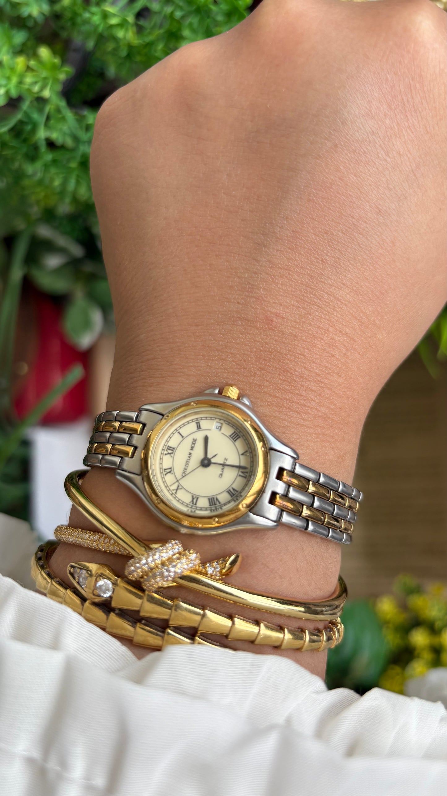 Vintage Christian Mode Watch in Two-Tone