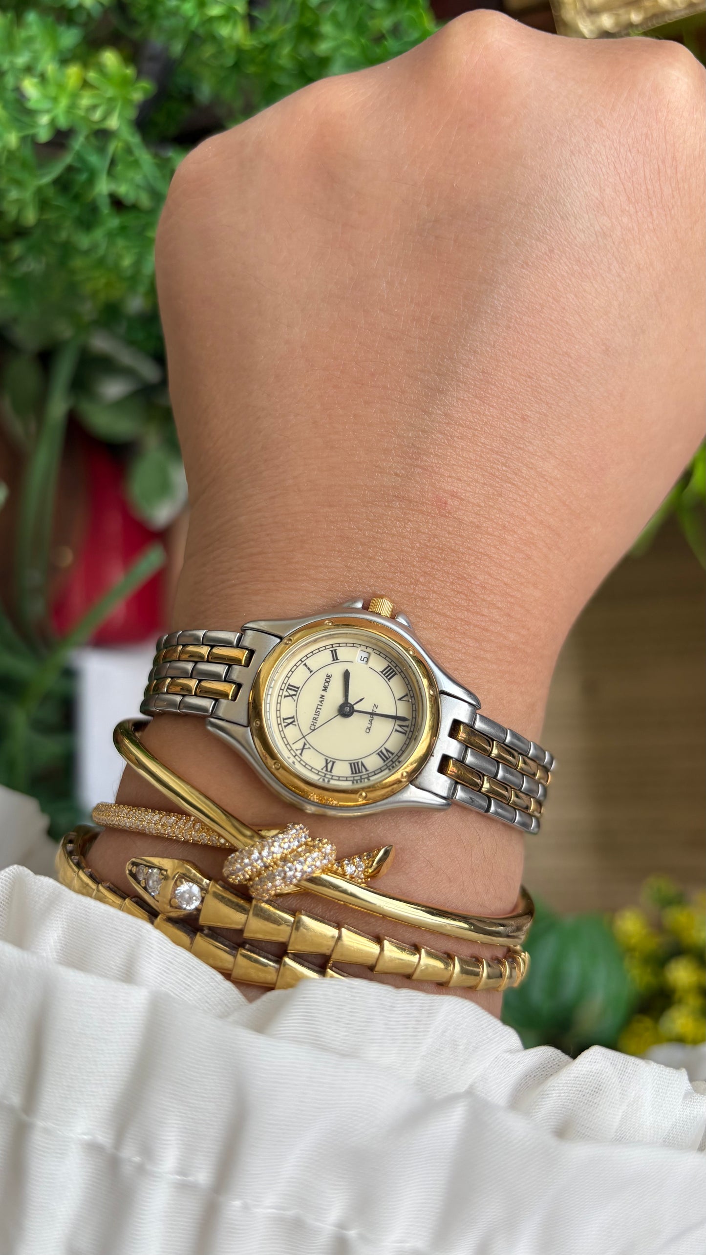 Vintage Christian Mode Watch in Two-Tone