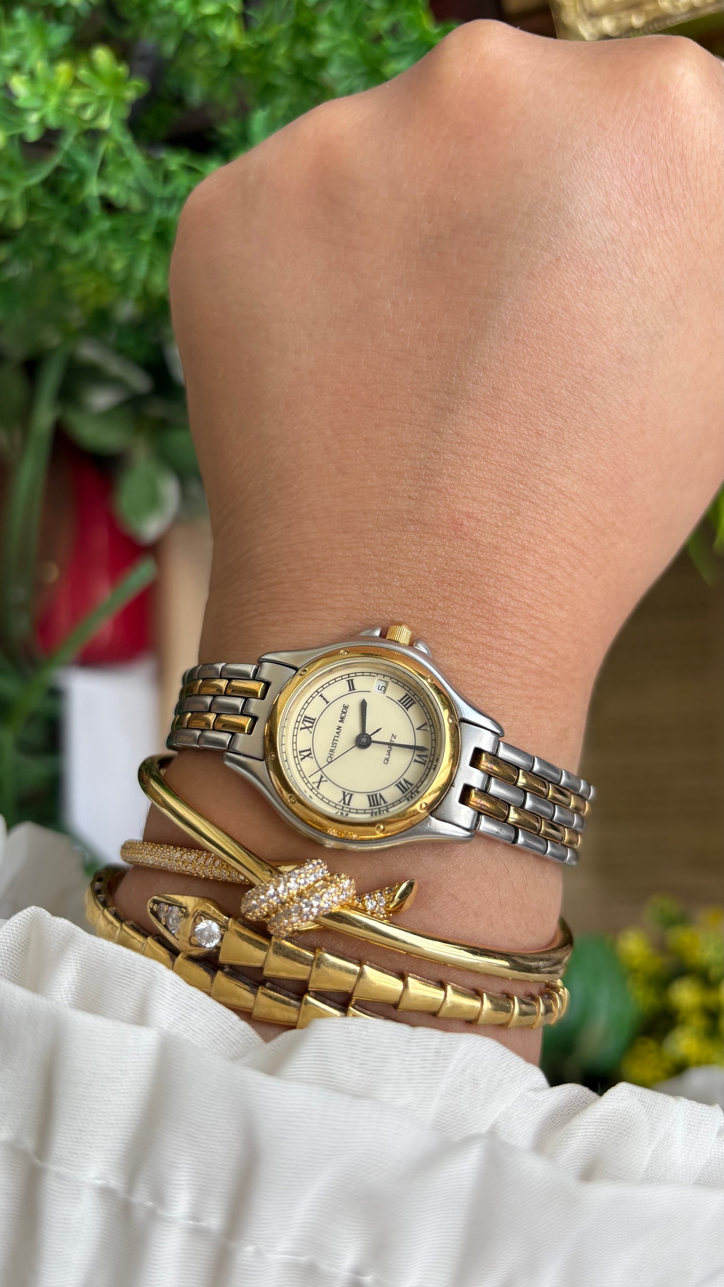 Vintage Christian Mode Watch in Two-Tone