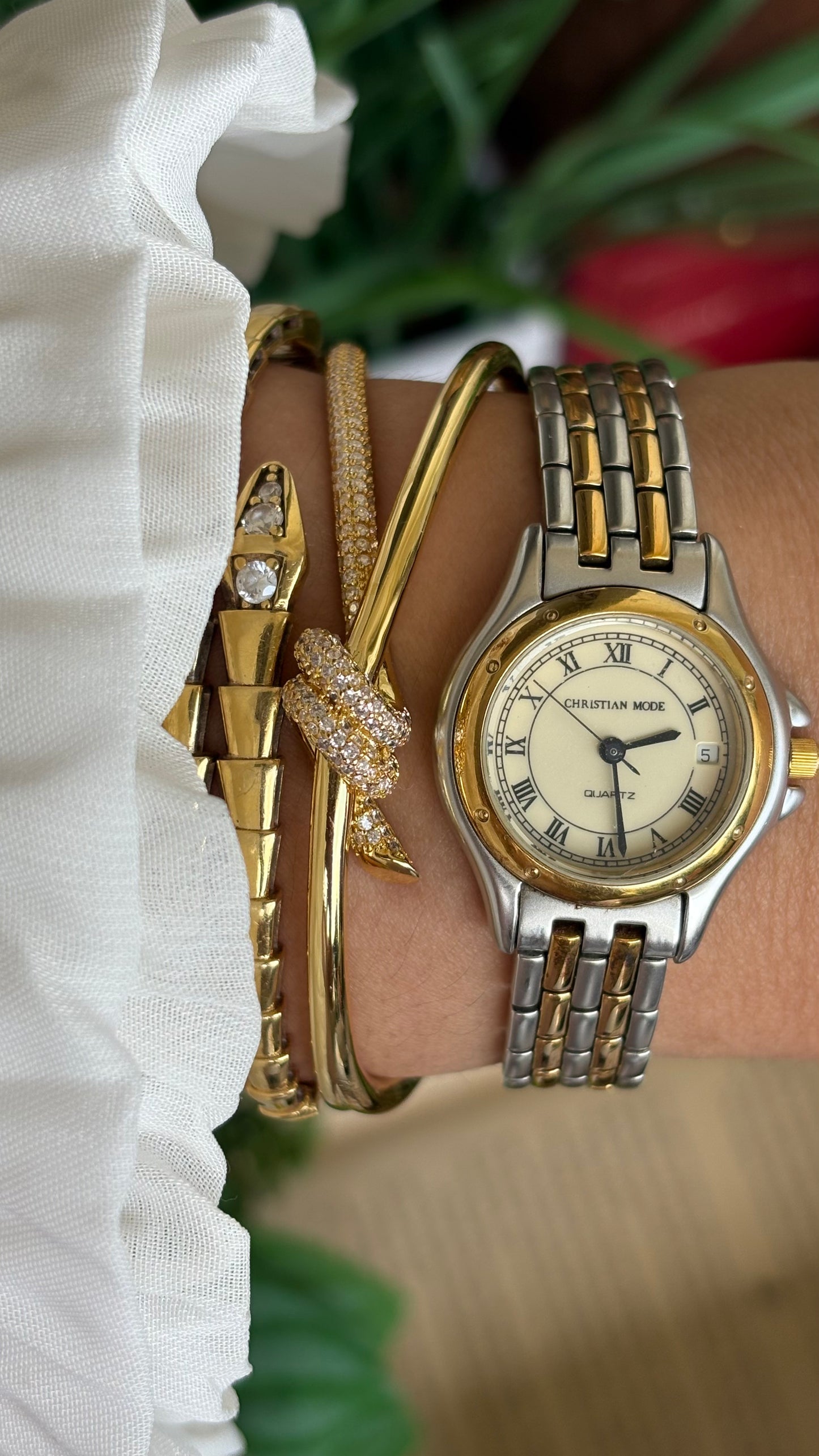 Vintage Christian Mode Watch in Two-Tone
