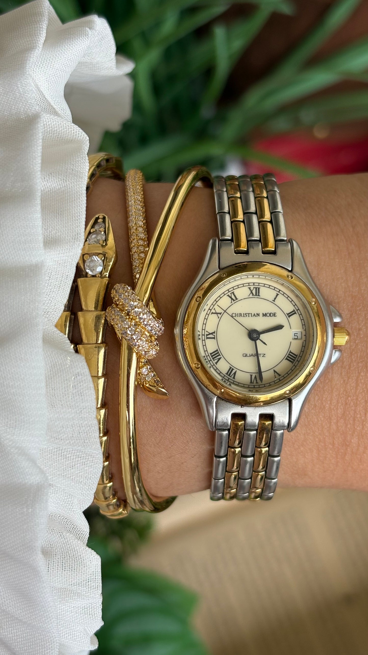 Vintage Christian Mode Watch in Two-Tone